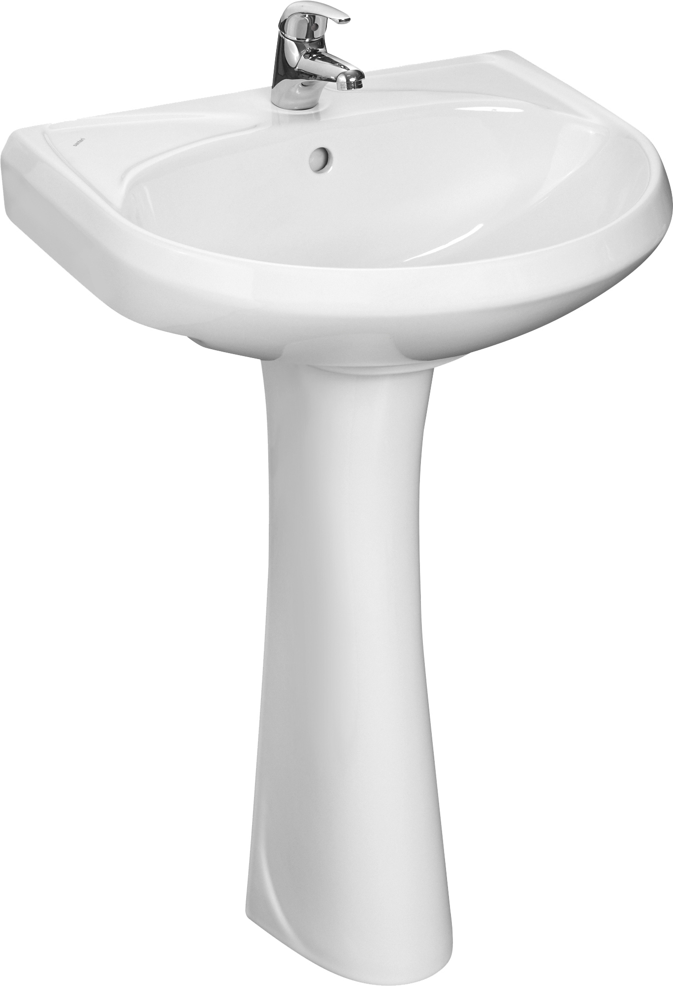Раковина Santeri Версия 1.3111.5.S00.11B.0 57 глянцевая белая, с пьедесталом