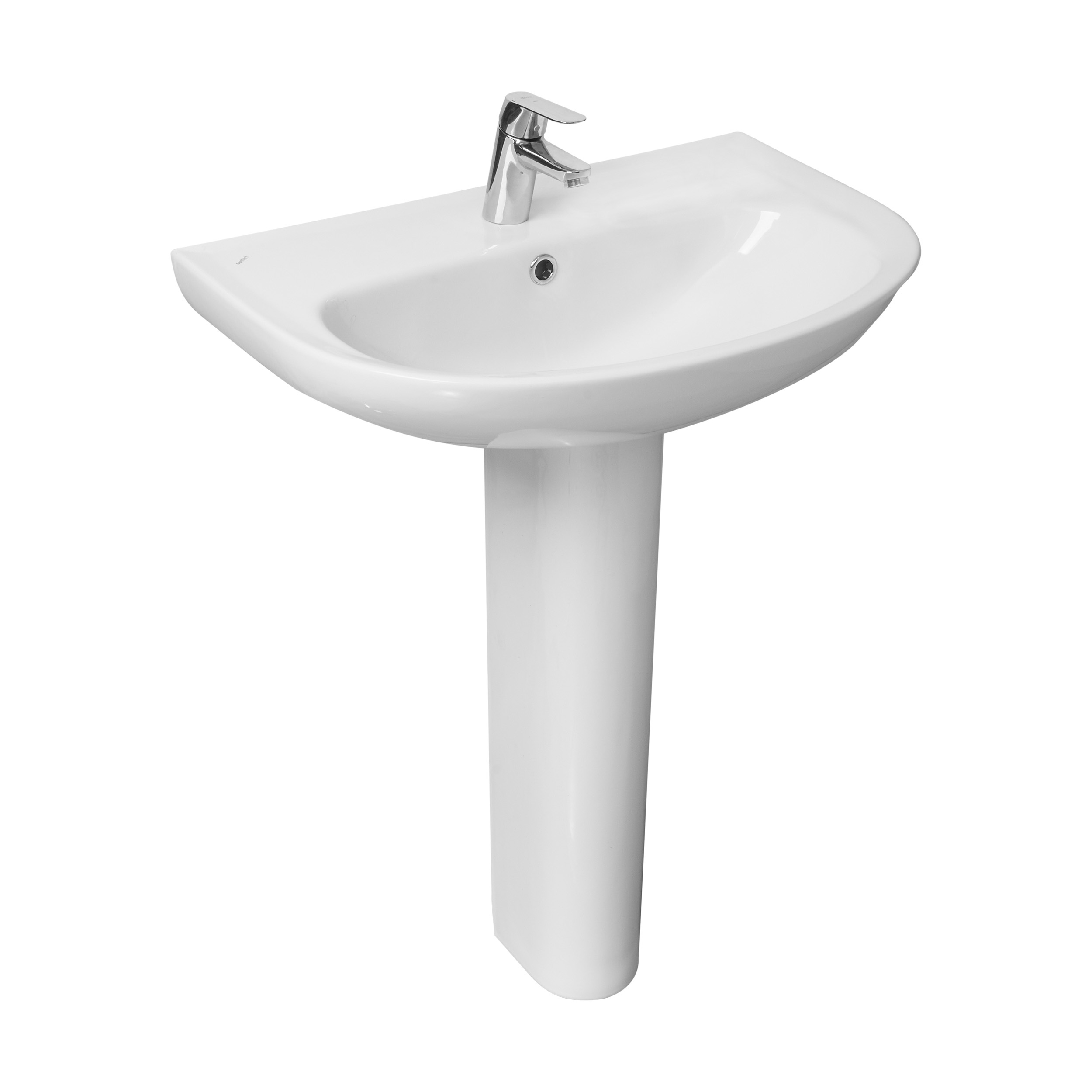 Раковина Santeri Прайм 1.3117.6.S00.11B.0 66 глянцевая белая, с пьедесталом