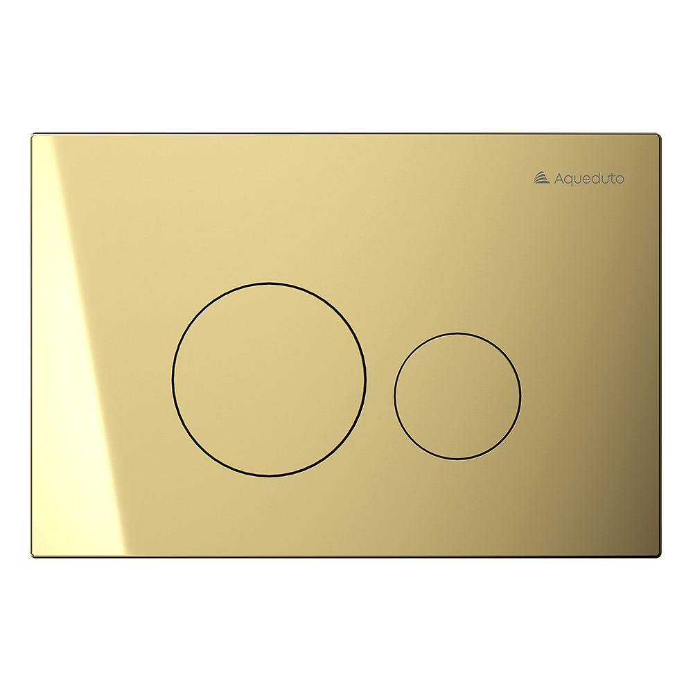 Кнопка смыва для унитаза Aqueduto Circulo Novo CIR0250 АБС-пластик, цвет шлифованное золото