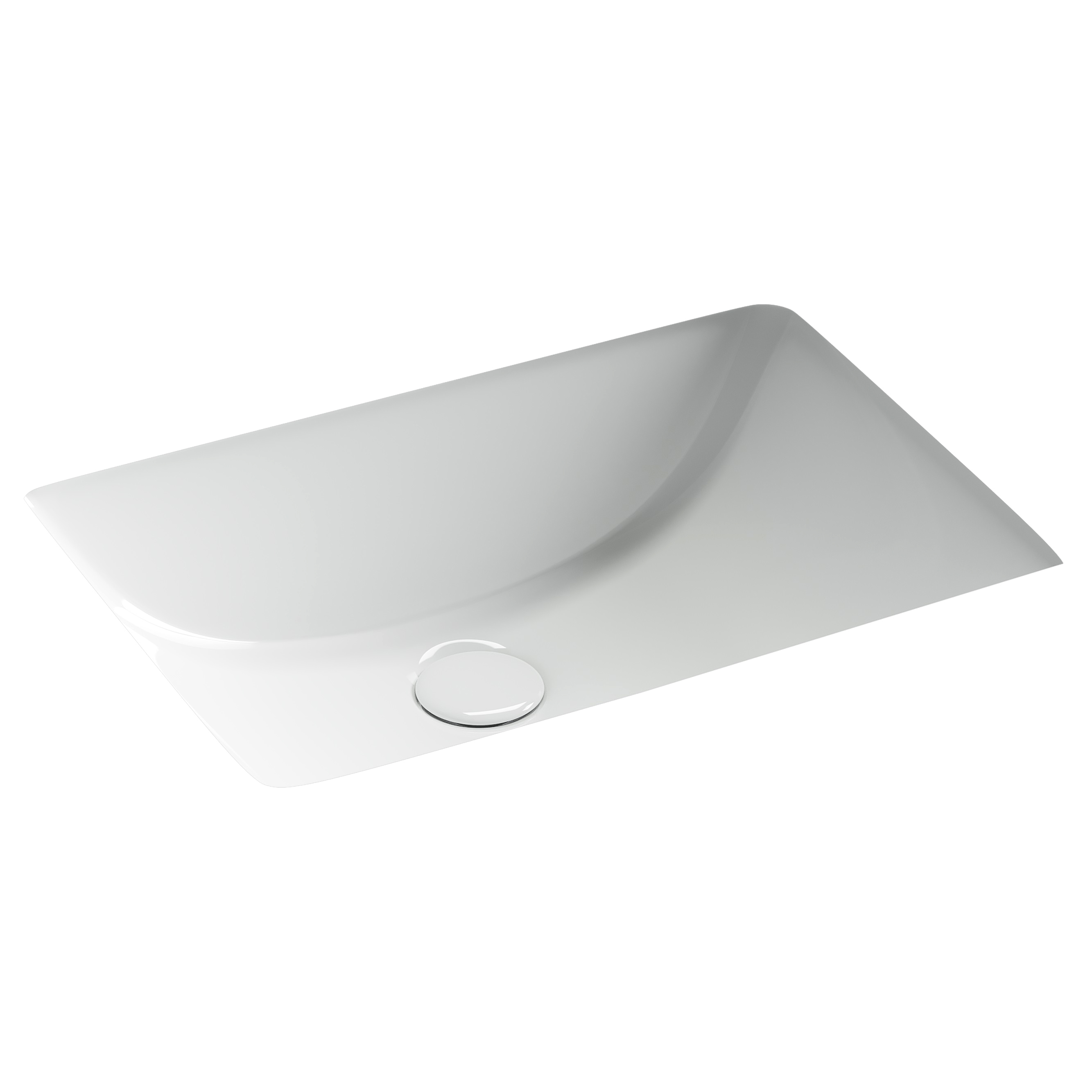 Раковина встраиваемая снизу Ceramicanova Era CN15001 52 глянцевая белая, прямоугольная