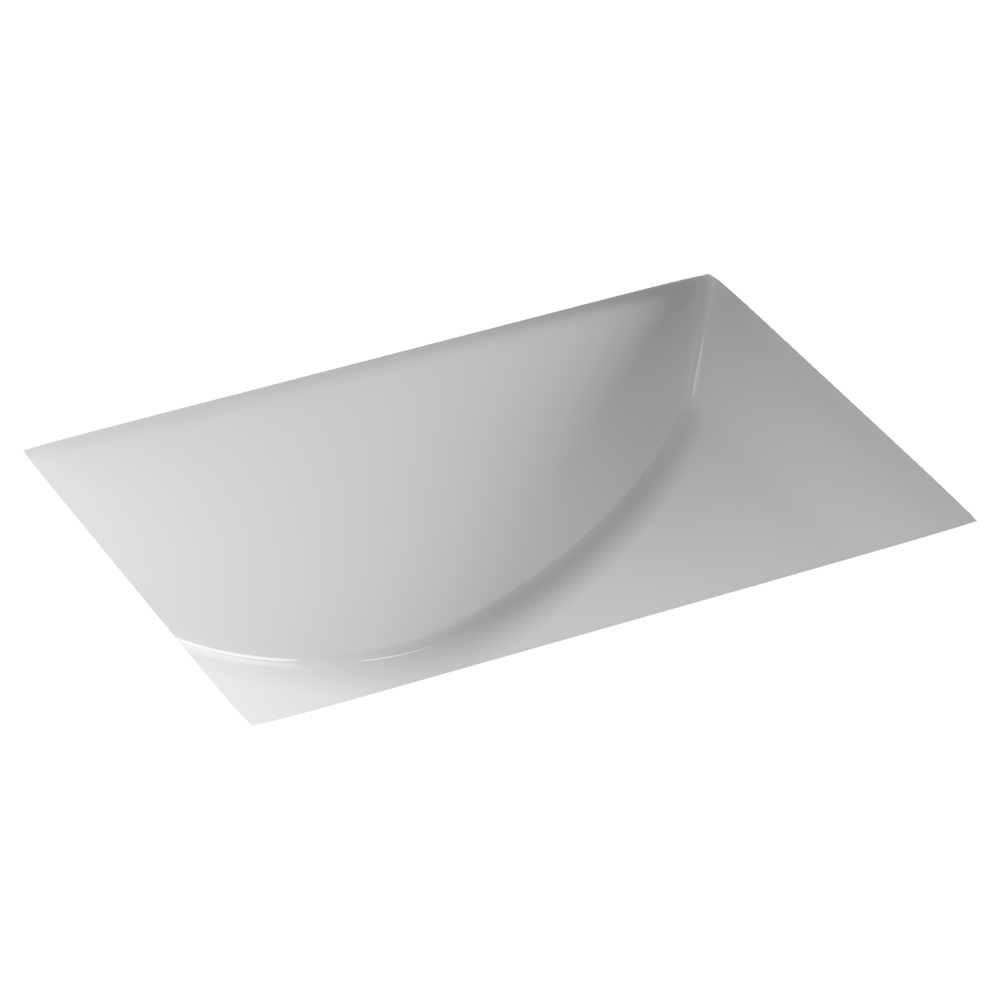 Раковина встраиваемая снизу Ceramicanova Era CN15002 46 глянцевая белая, прямоугольная