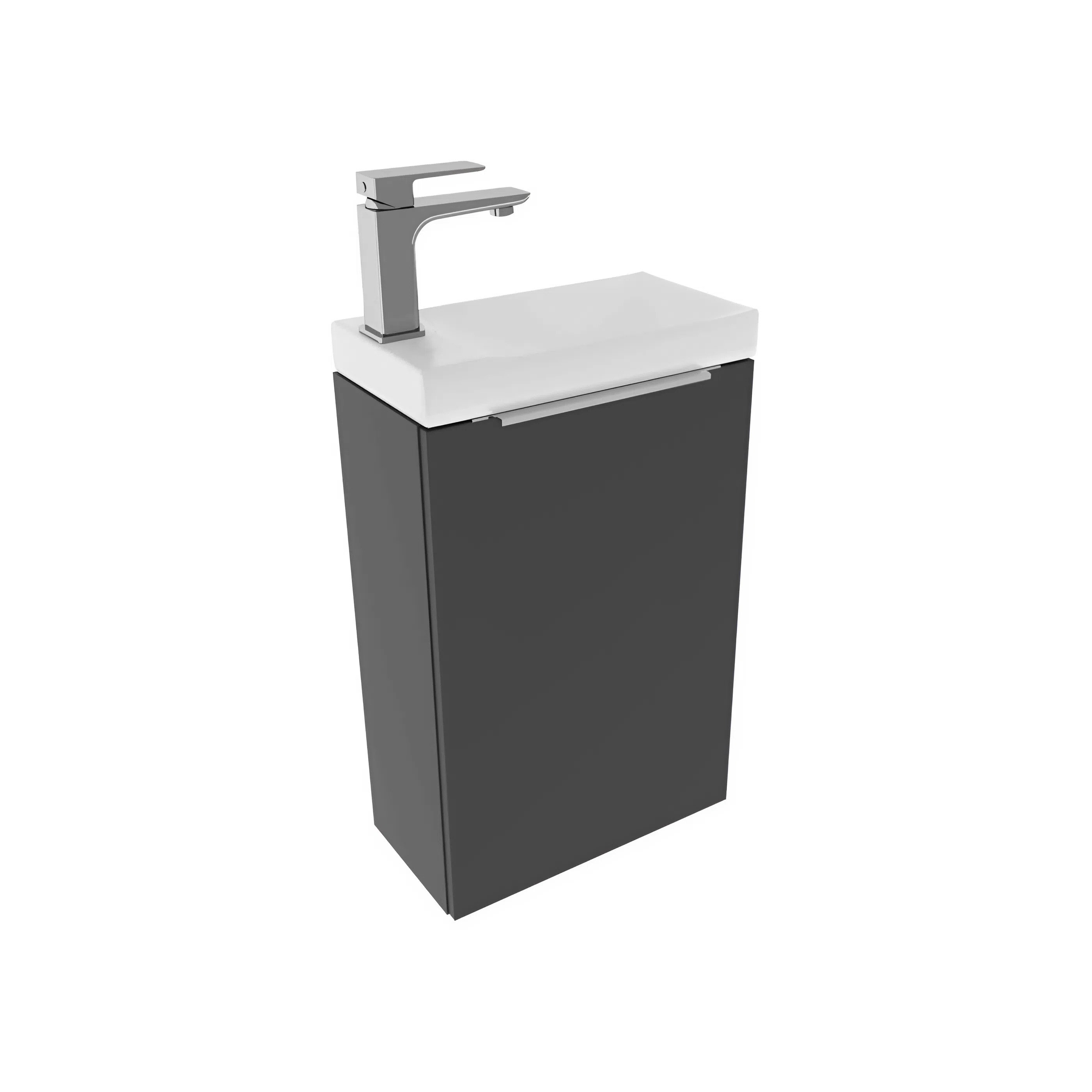 Тумба под раковину без столешницы ЗОВ Монови Слим 40 подвесная, антрацит