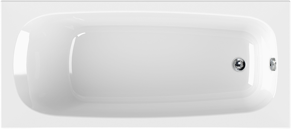 Акриловая ванна Cezares Eco 165x70 см, пристенная, белая, с каркасом