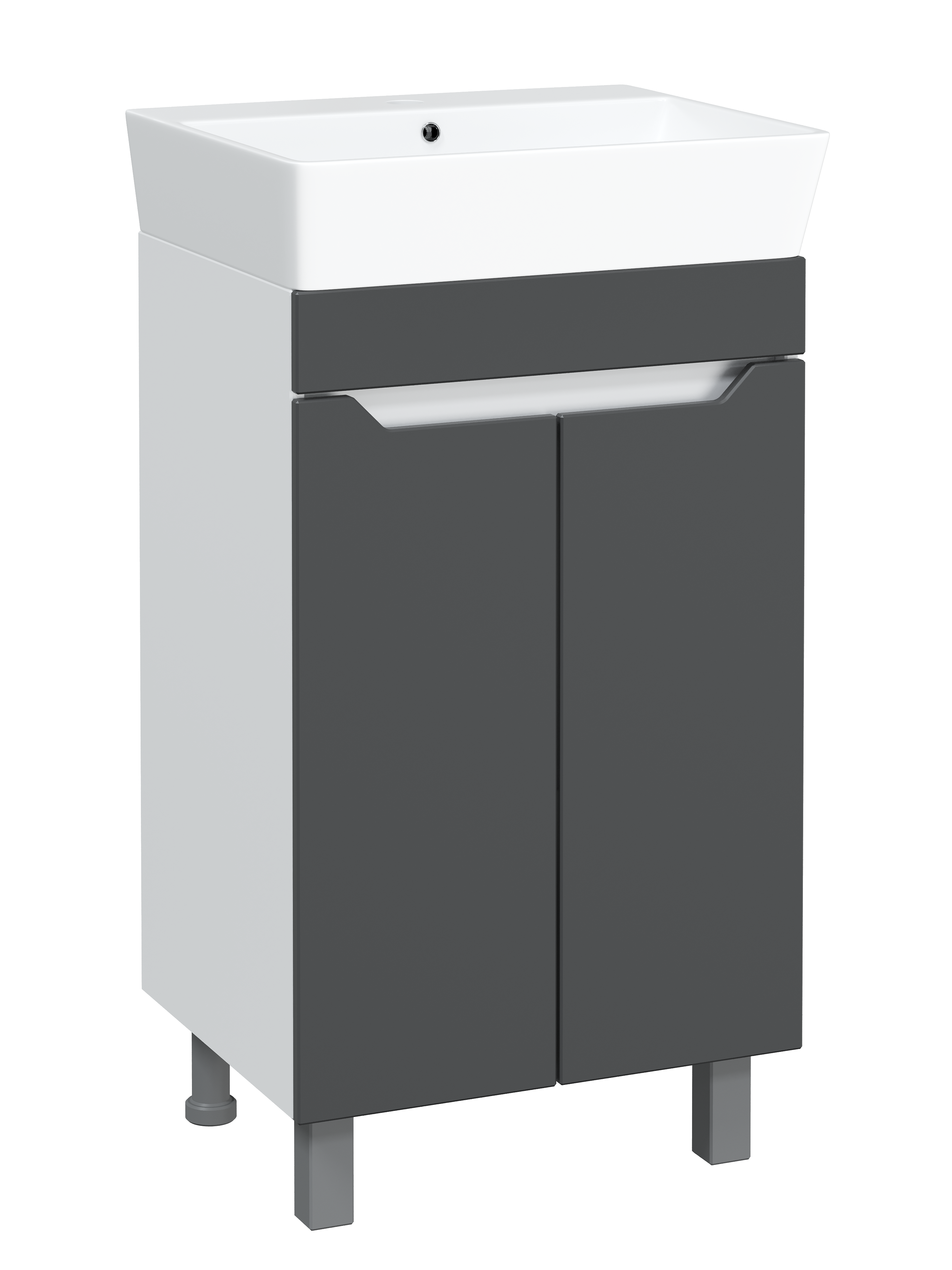 Тумба под раковину без столешницы DIWO Архангельск 50 белая, антрацит