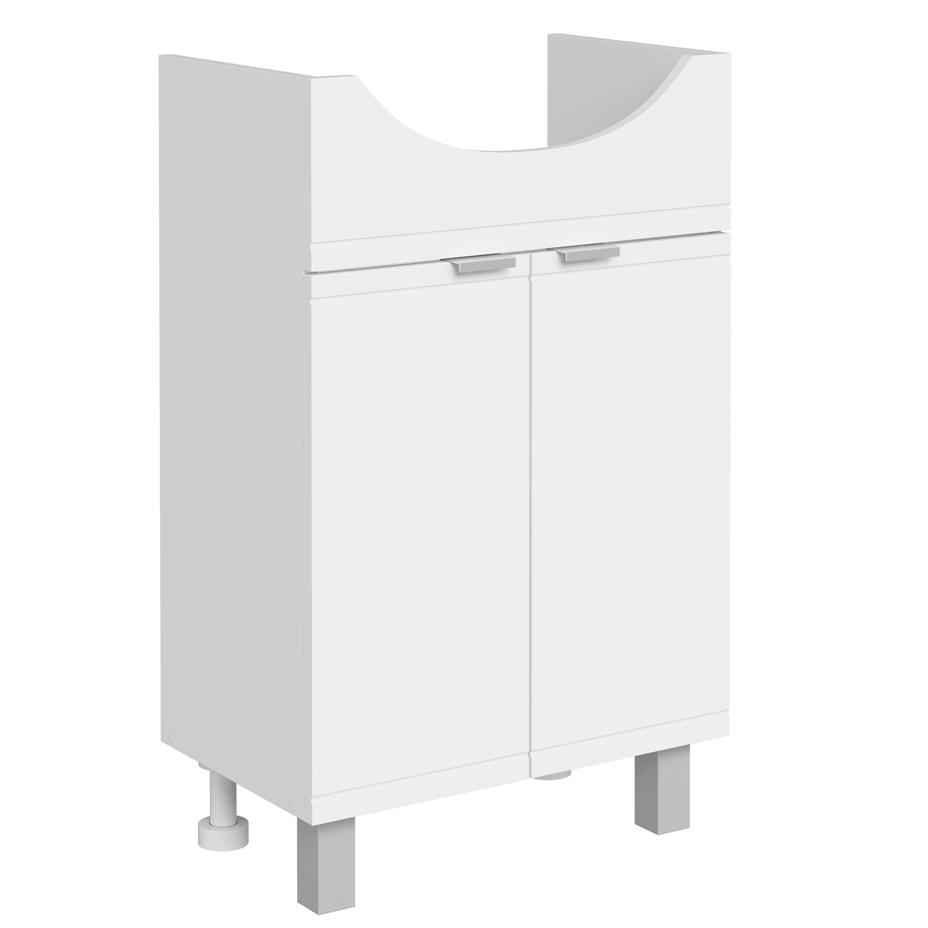 Тумба под раковину без столешницы DIWO Дмитров 50 напольная, 2 дверцы, белая-1