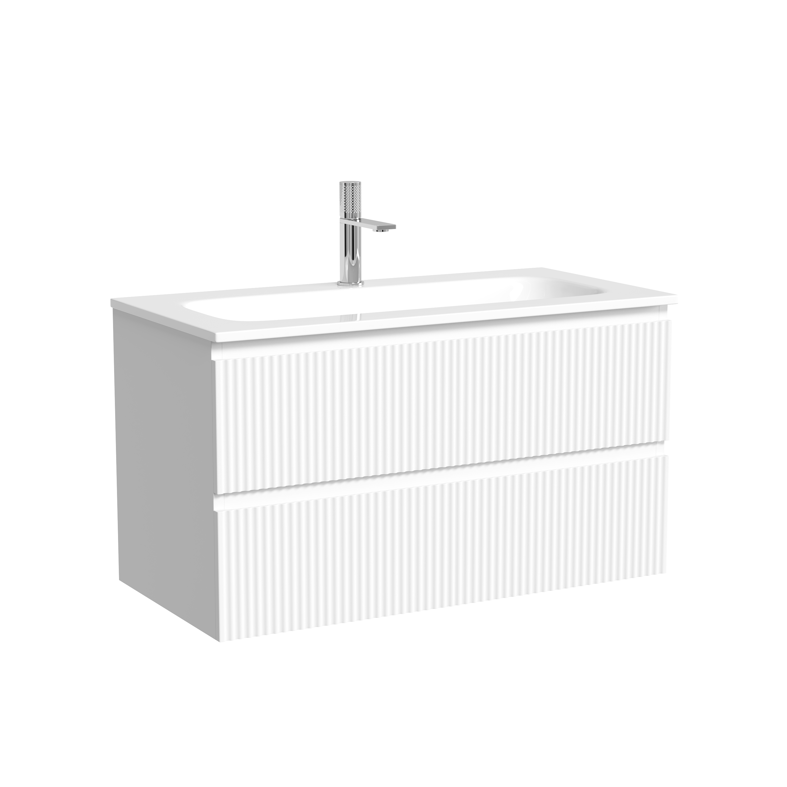 Тумба с раковиной Sancos Snob R 90 подвесная, bianco, раковина СN7019