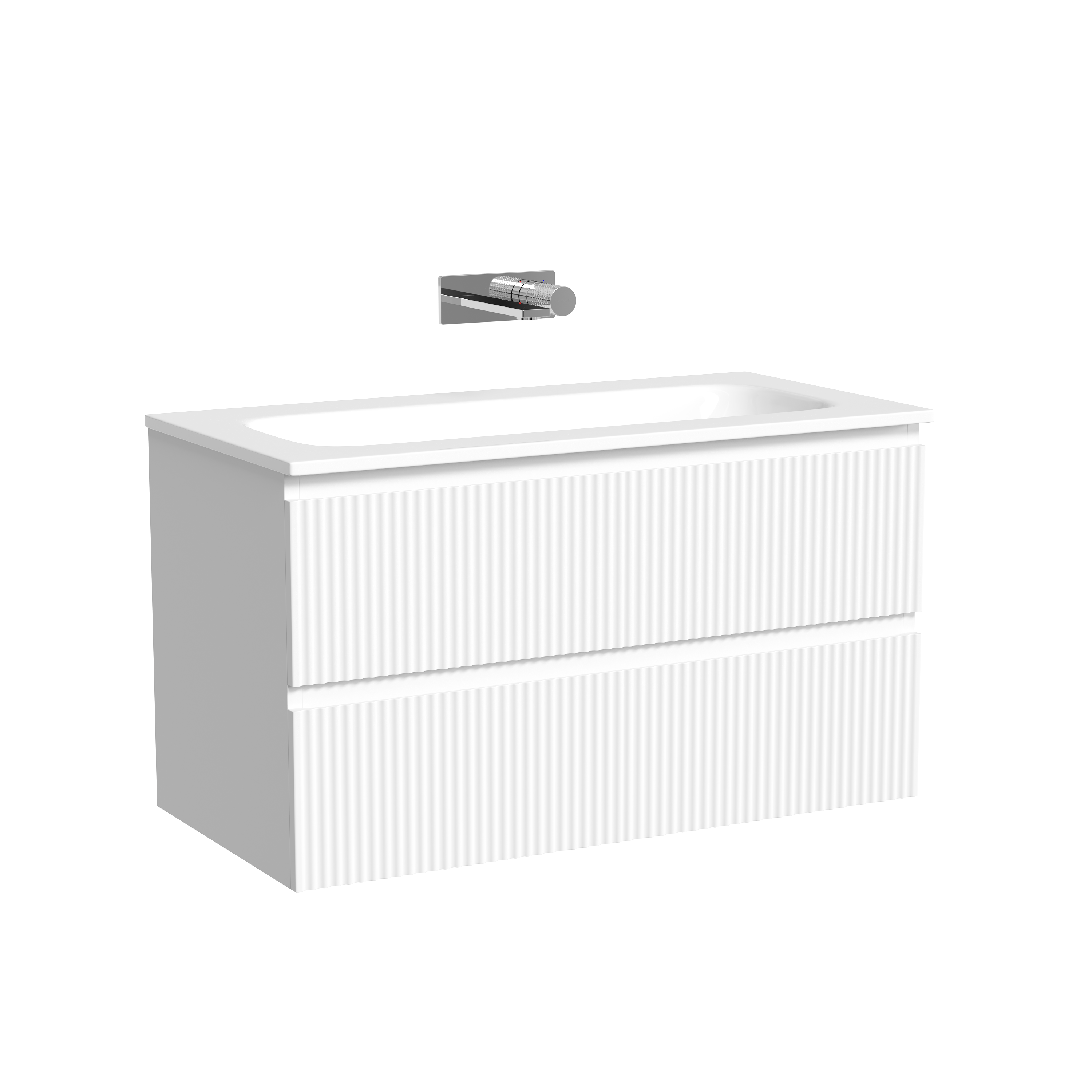 Тумба с раковиной Sancos Snob R 90 подвесная, bianco, раковина СN7019wx