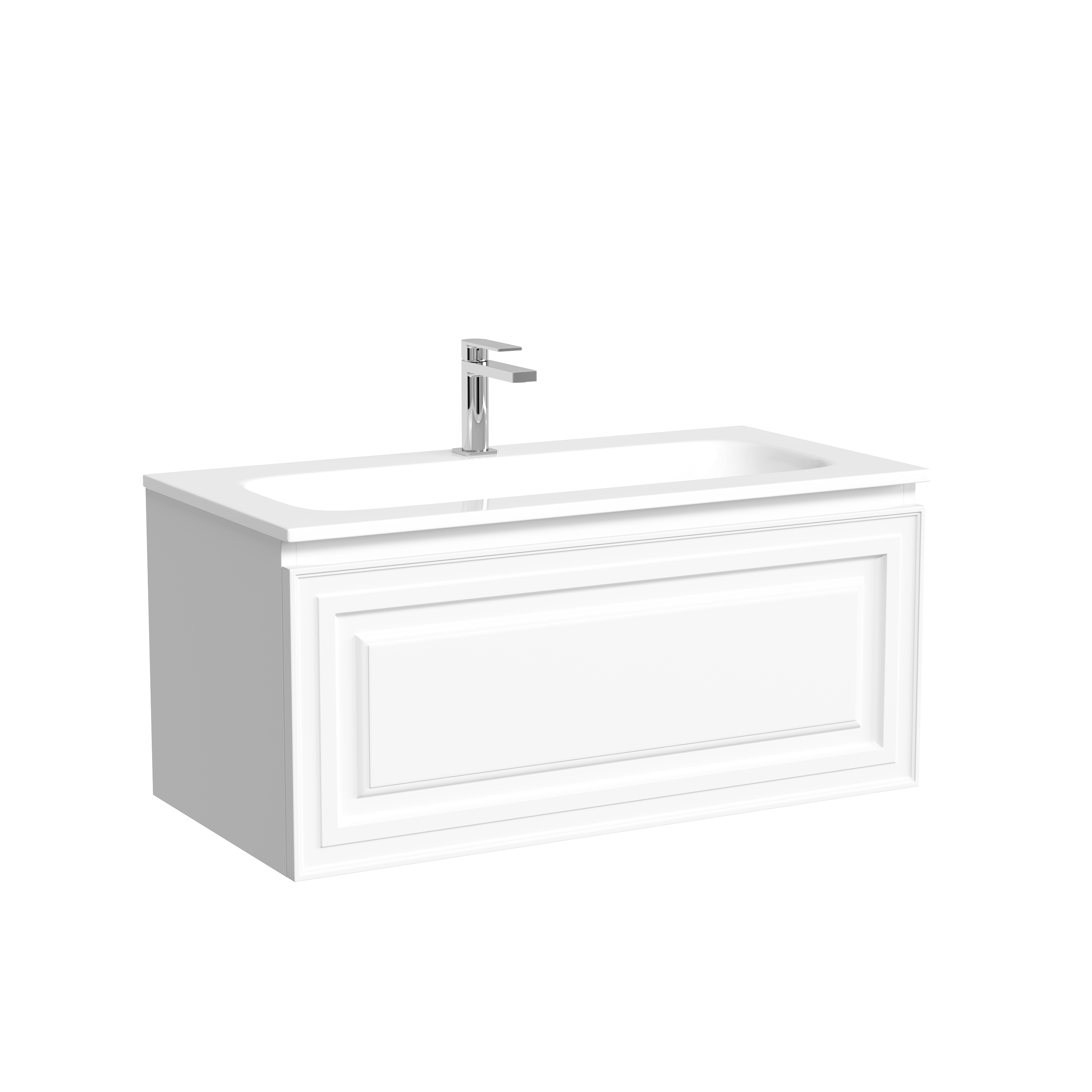 Тумба с раковиной Sancos Very 90 подвесная, bianco, раковина СN7019