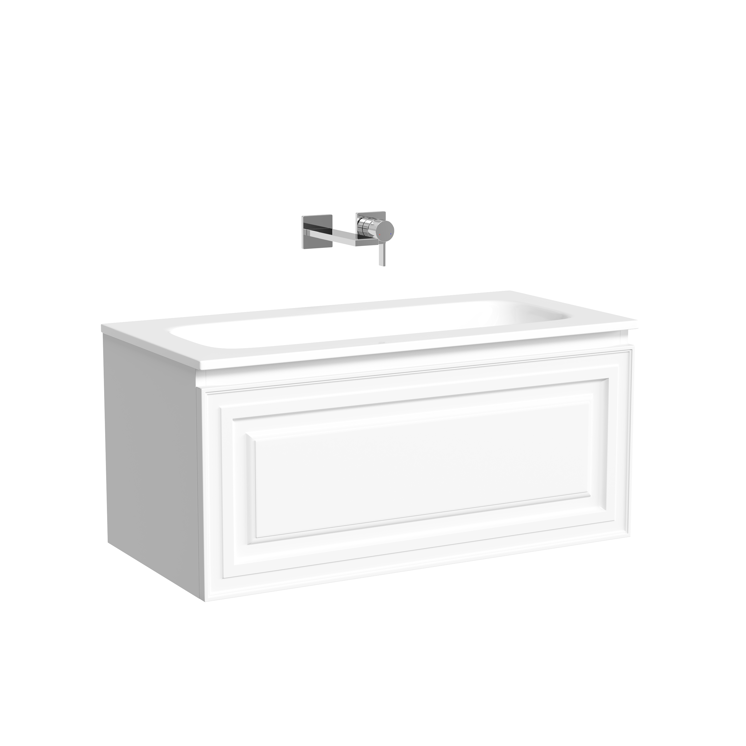 Тумба с раковиной Sancos Very 90 подвесная, bianco, раковина СN7019wx