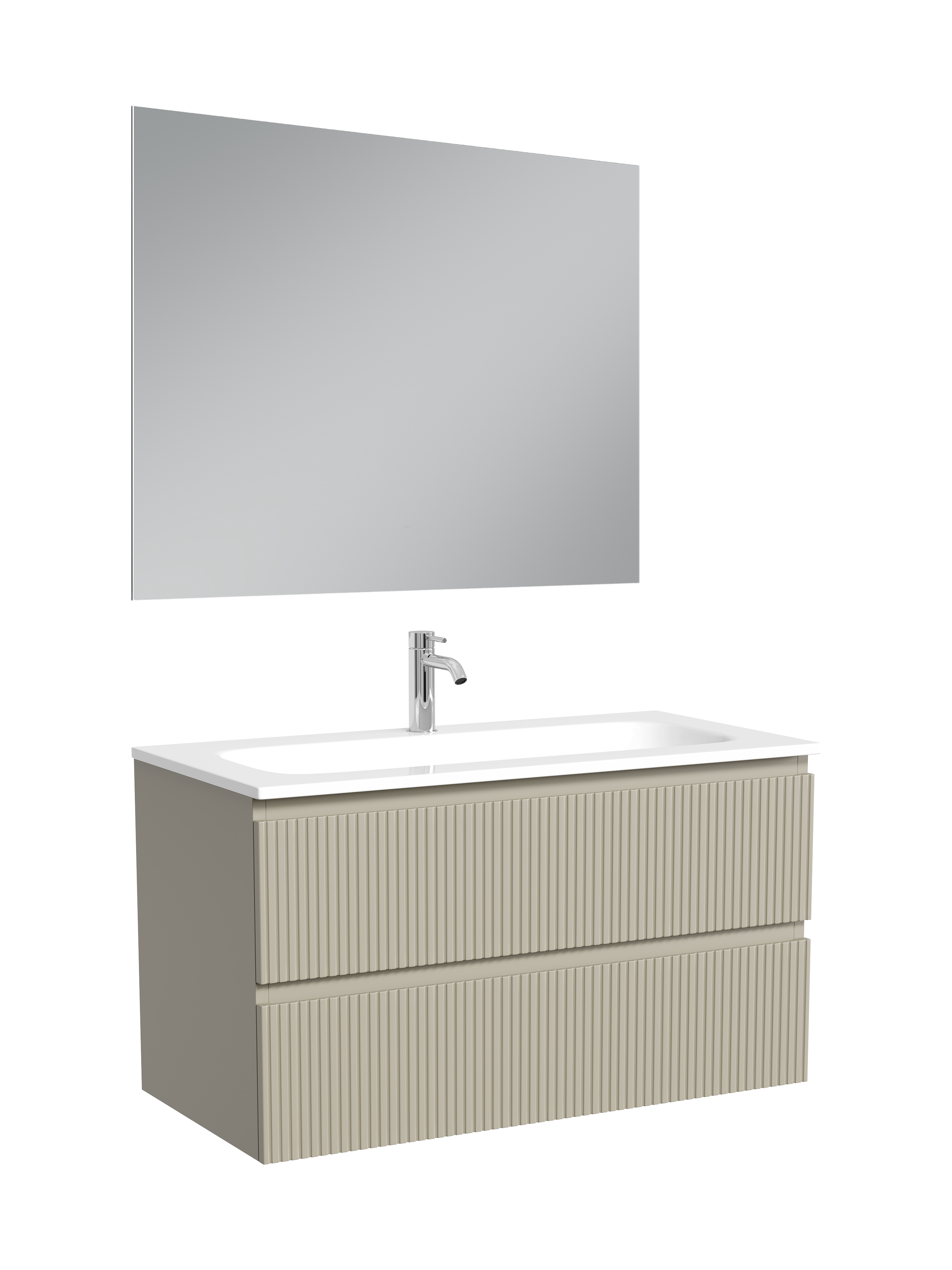 Мебель для ванной комнаты Sancos Snob T 90 подвесная, beige soft, раковина СN7019