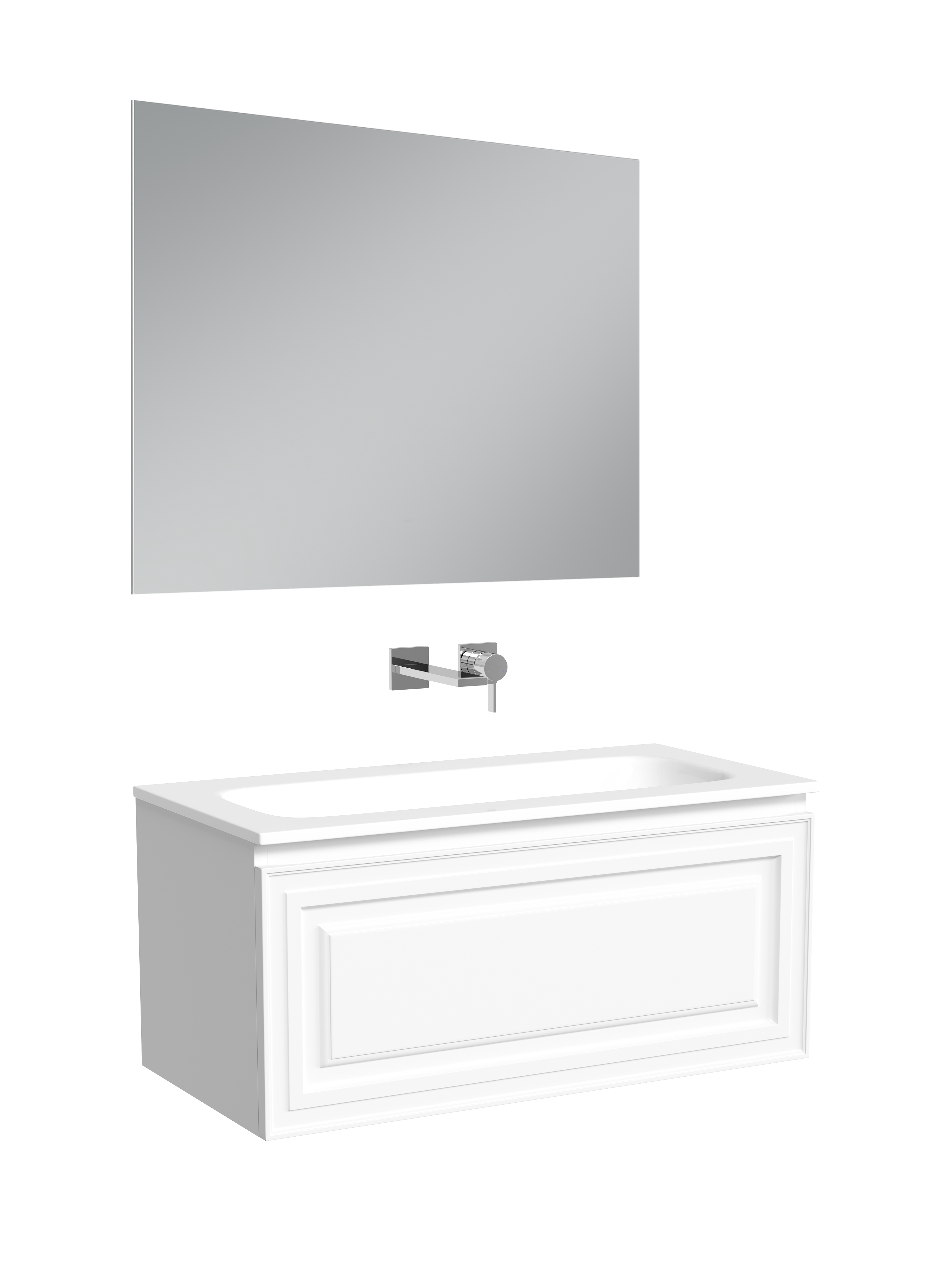 Мебель для ванной комнаты Sancos Very 90 подвесная, bianco, раковина СN7019wx