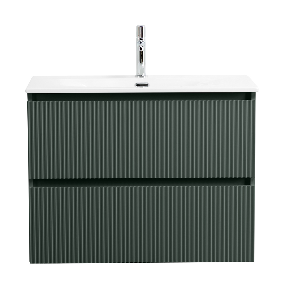 Тумба с раковиной BelBagno Uno 90 подвесная, 2 ящика, матовая еловая