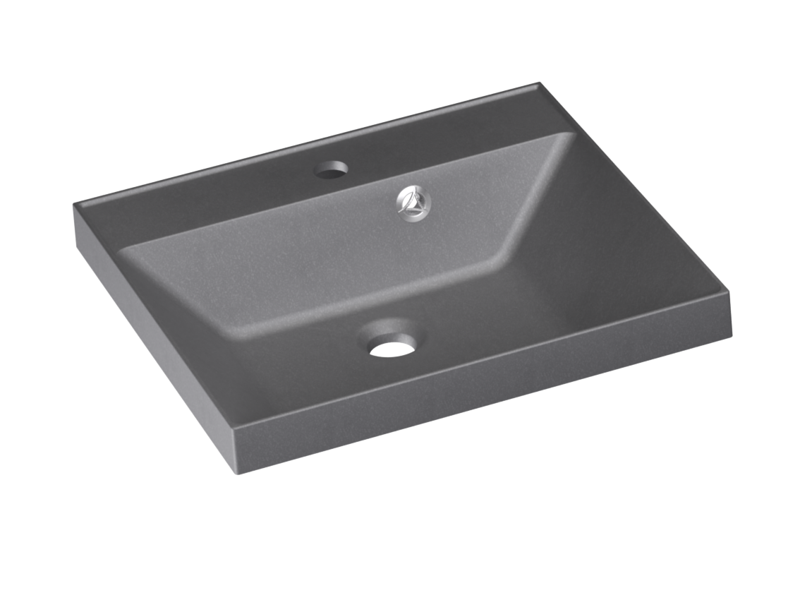 Мебельная раковина Style Line Asti 50 накладная, серый шелк, прямоугольная