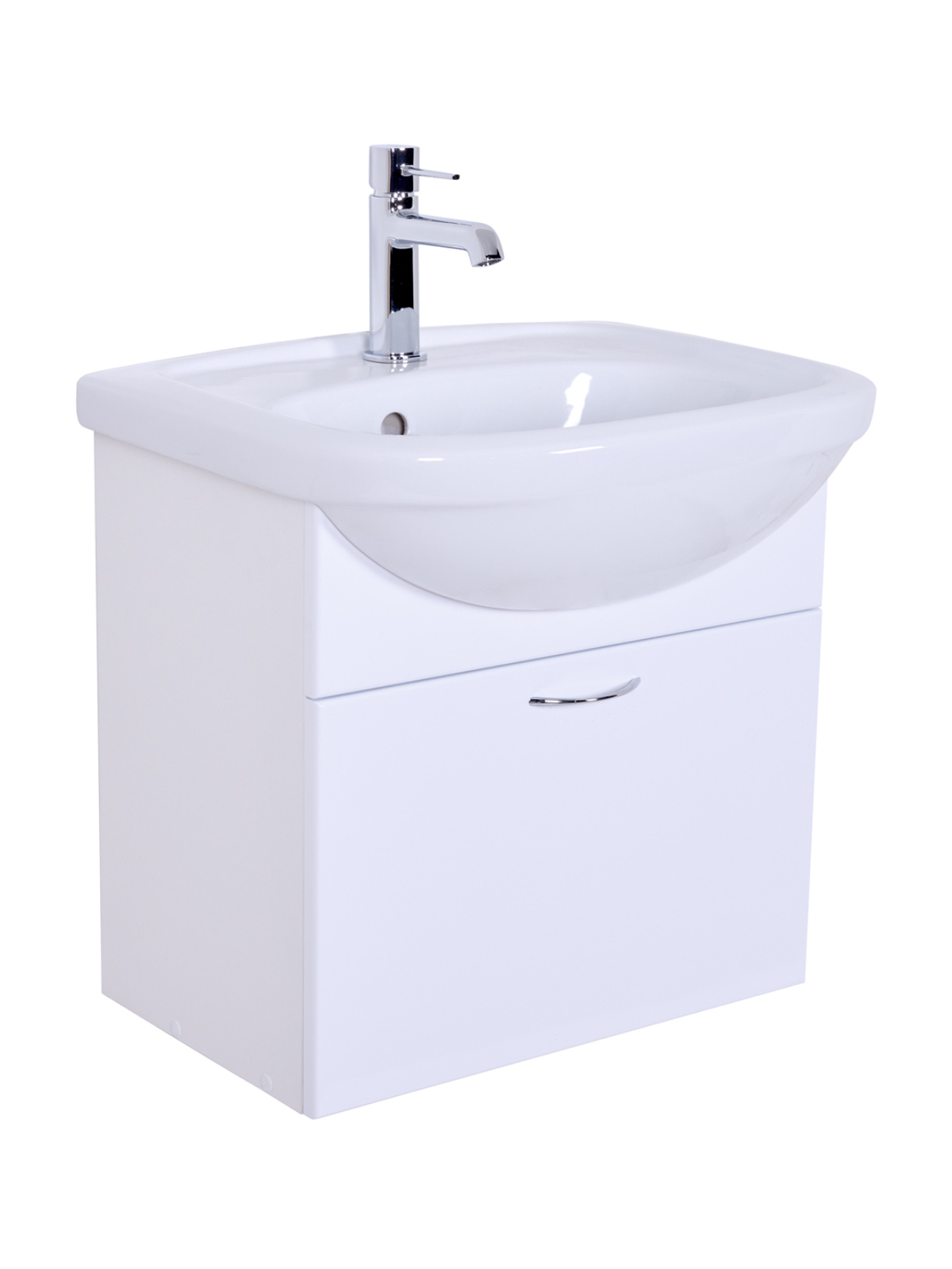 Тумба с раковиной Orange Лайт 45 подвесная, белый глянец