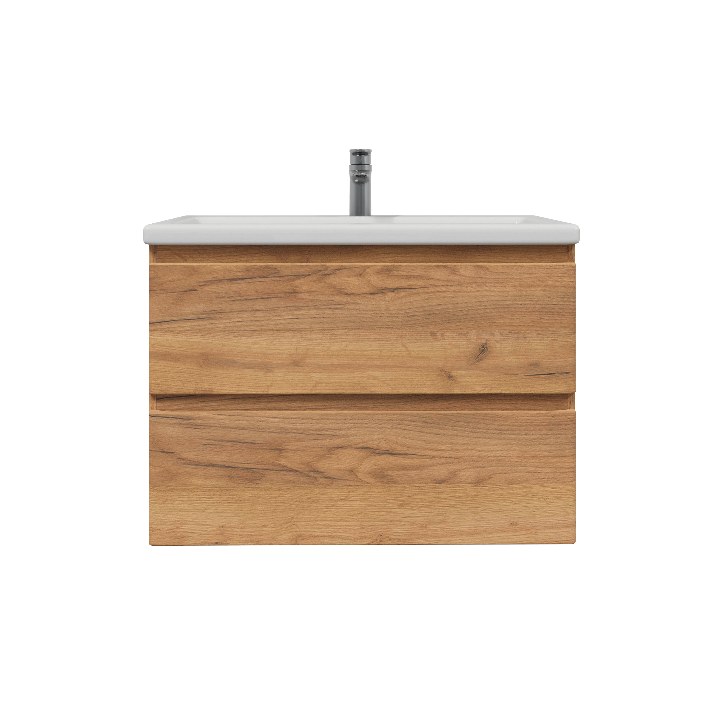 Тумба под раковину без столешницы SanStar Riana 70 подвесная, дуб крафт золотой