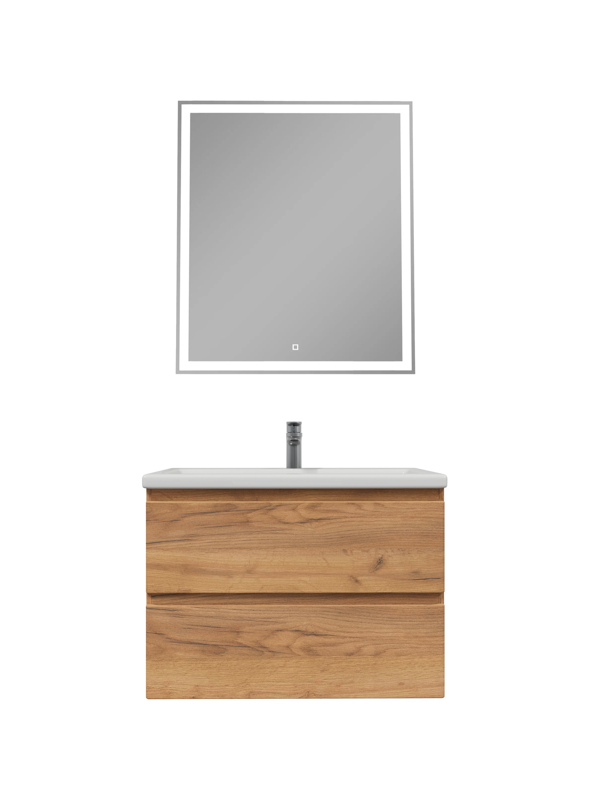 Мебель для ванной комнаты SanStar Riana 70 подвесная, дуб крафт золотой, раковина Como 70