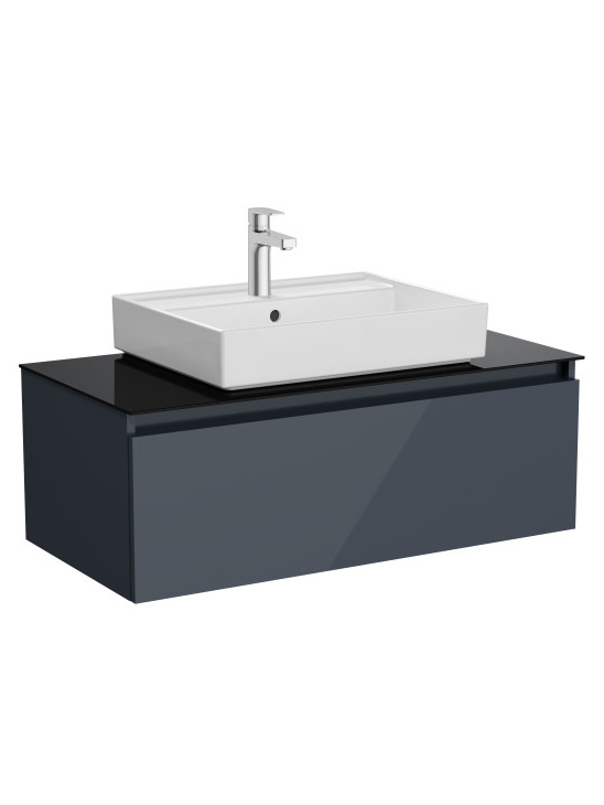 Тумба с раковиной VitrA Nuo 100 антрацит глянец