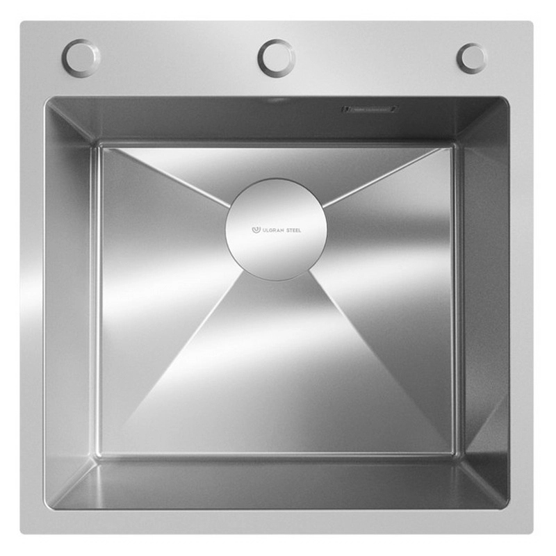 Комплект Ulgran STEEL US 500х500-001 с коландером, брашированная сталь