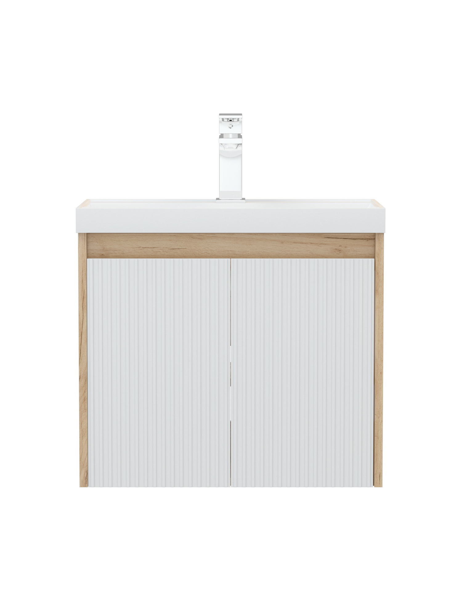 Тумба с раковиной Corozo Блисс 60 подвесная, дуб крафт