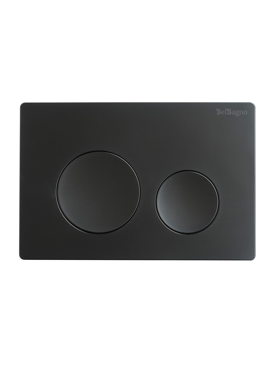 Кнопка смыва для унитаза BelBagno BB-03C-NERO.M пластик, цвет матовый черный