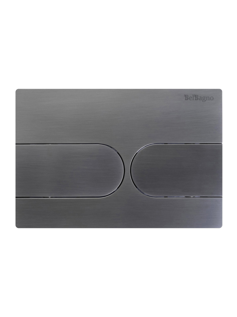 Кнопка смыва для унитаза BelBagno BB-11-GM пластик, цвет оружейная сталь