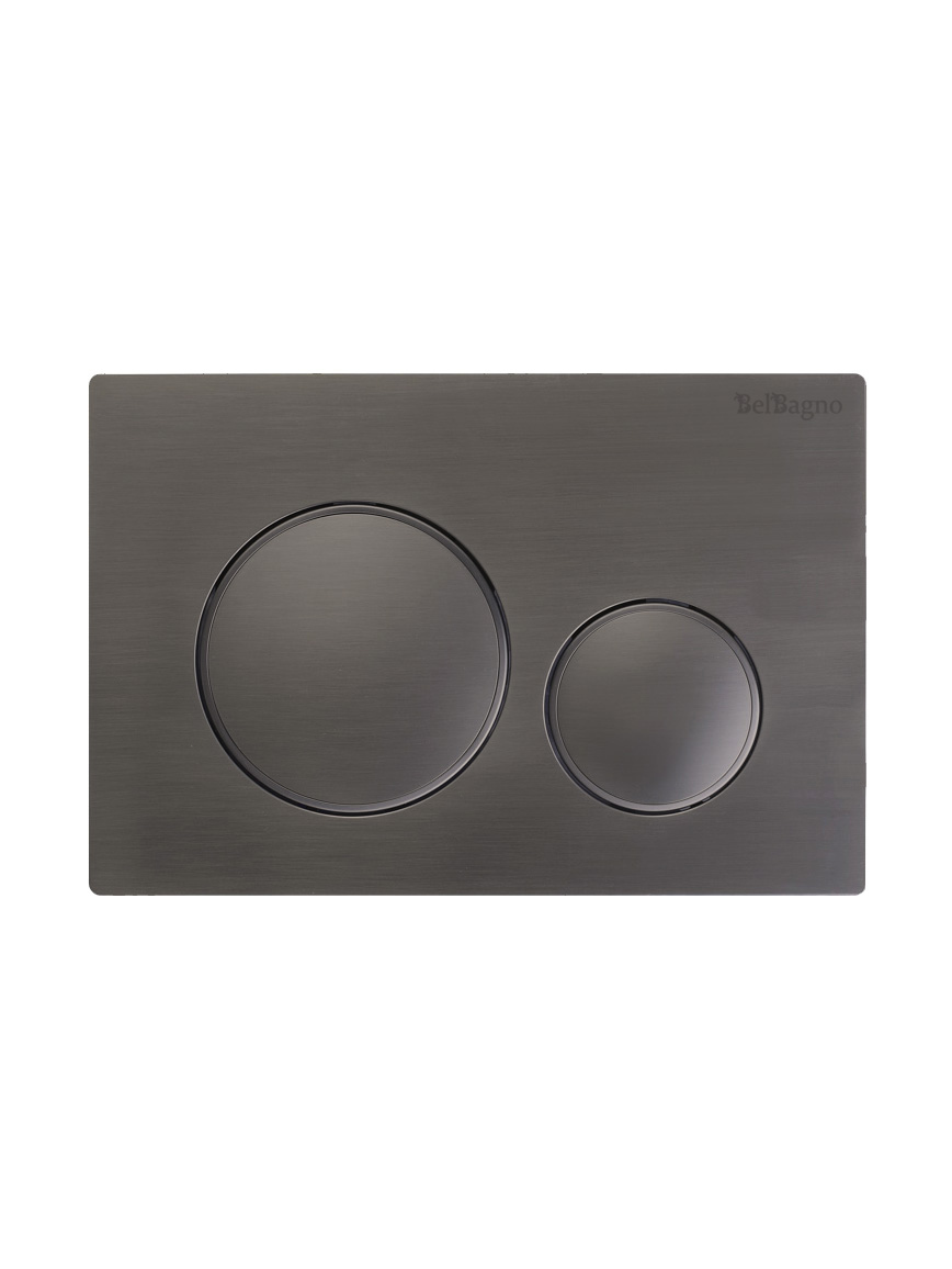 Кнопка смыва для унитаза BelBagno BB-17C-GM пластик, цвет оружейная сталь