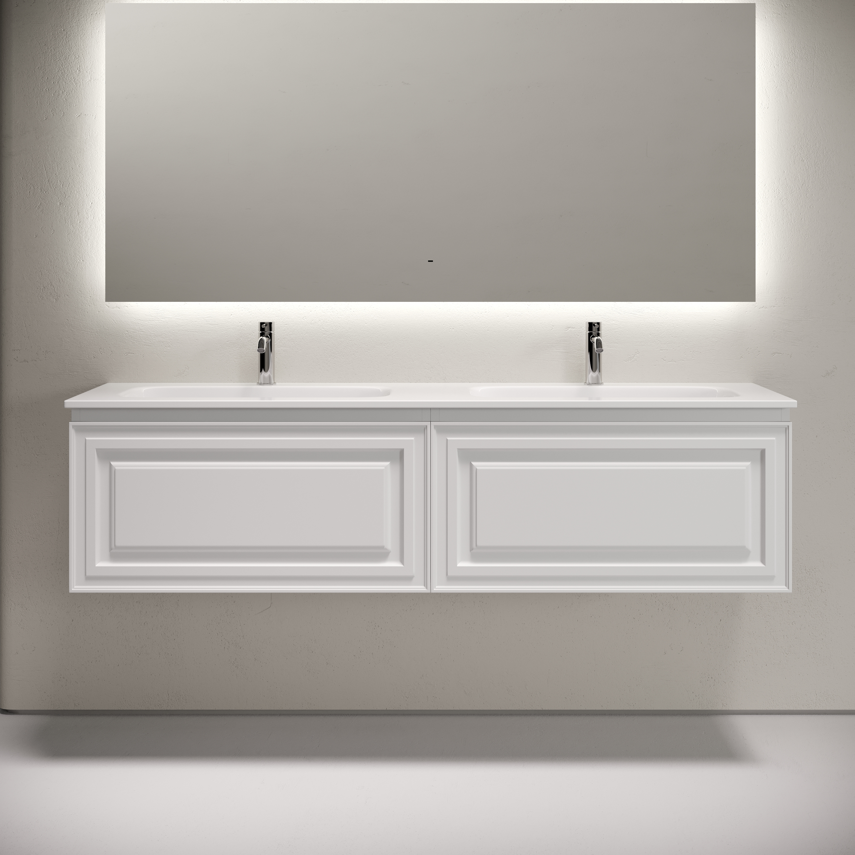 Тумба с раковиной Sancos Very 160 подвесная, bianco, раковина CN7023