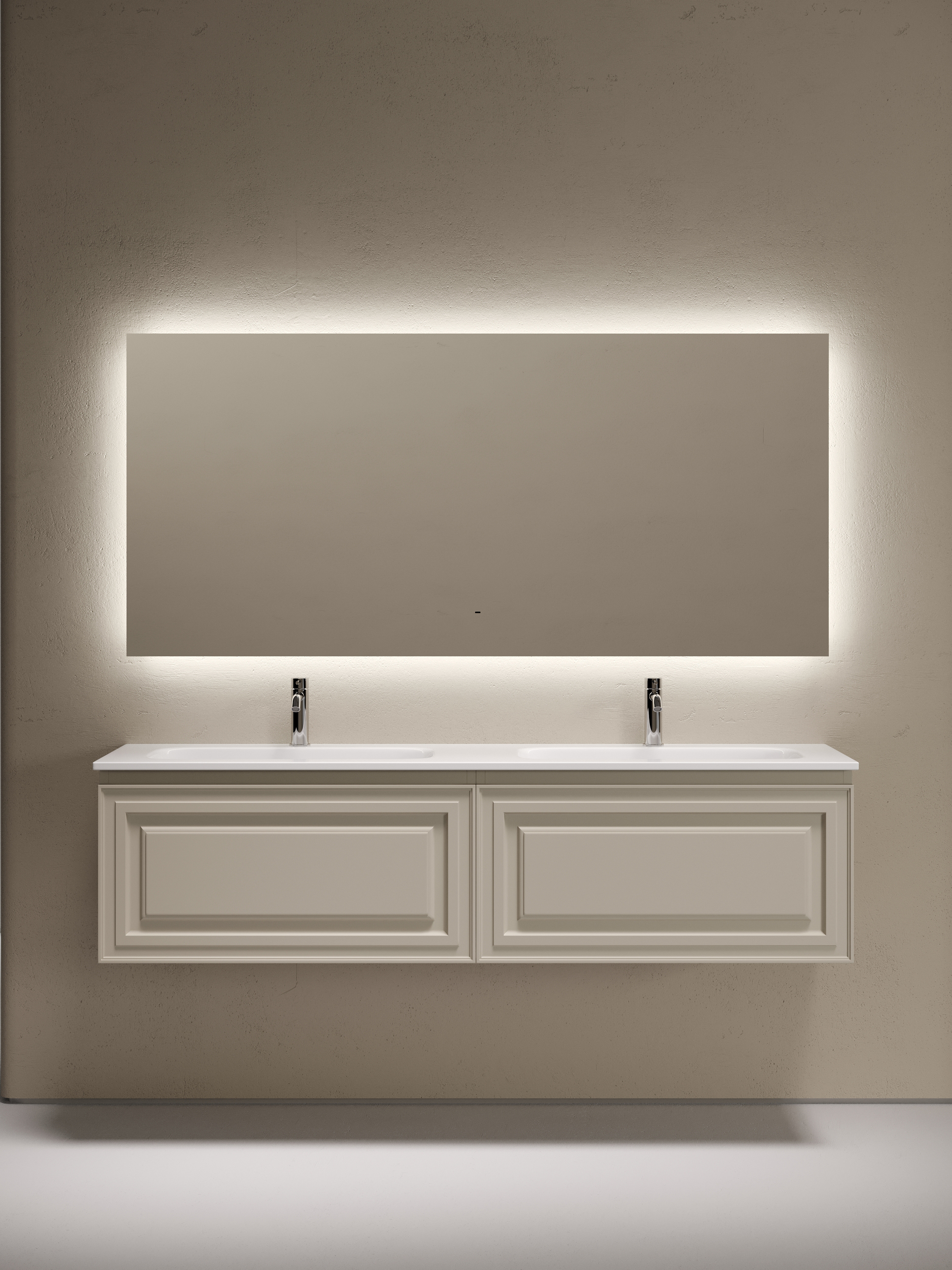 Мебель для ванной комнаты Sancos Very 160 подвесная, beige soft, раковина CN7023