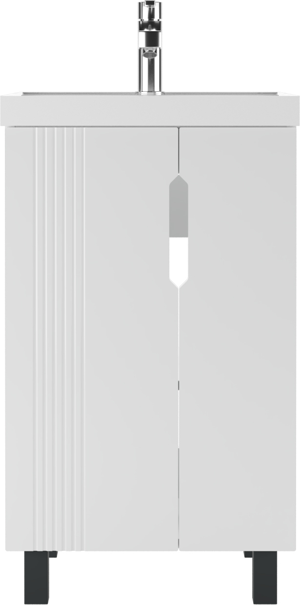 Тумба под раковину без столешницы Айсберг Марта Bazis 50 напольная, белая
