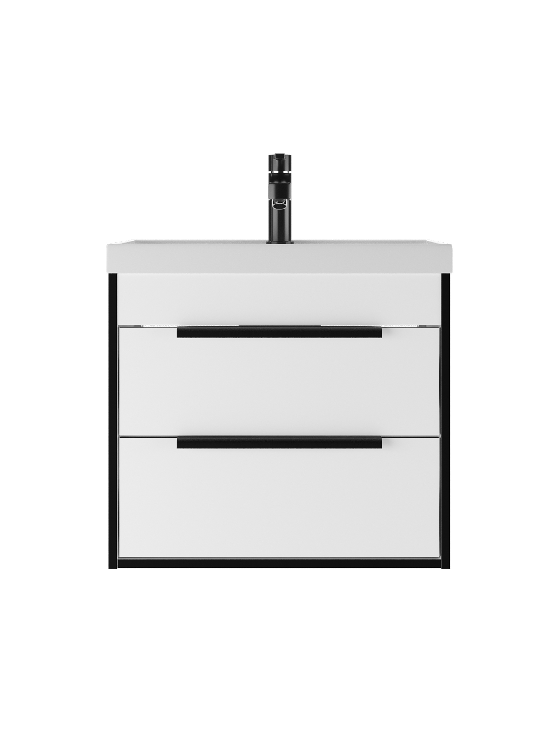 Тумба под раковину без столешницы Домино Forta 60 подвесная, белая