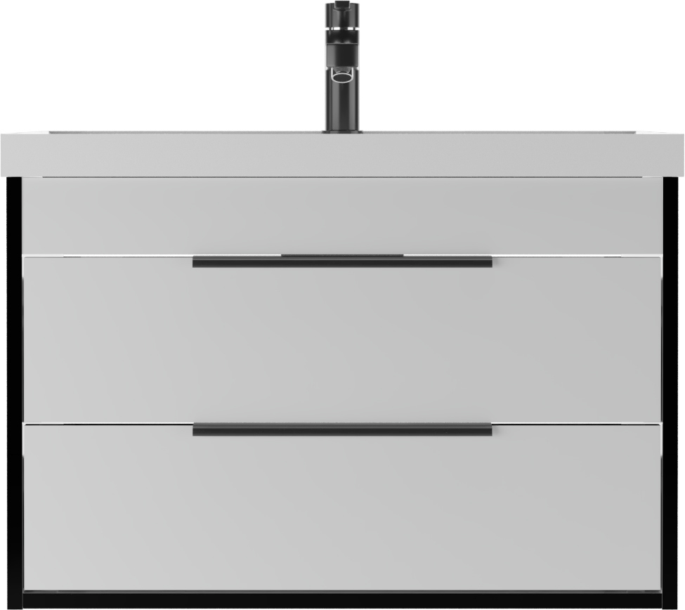 Тумба под раковину без столешницы Домино Forta 80 подвесная, белая