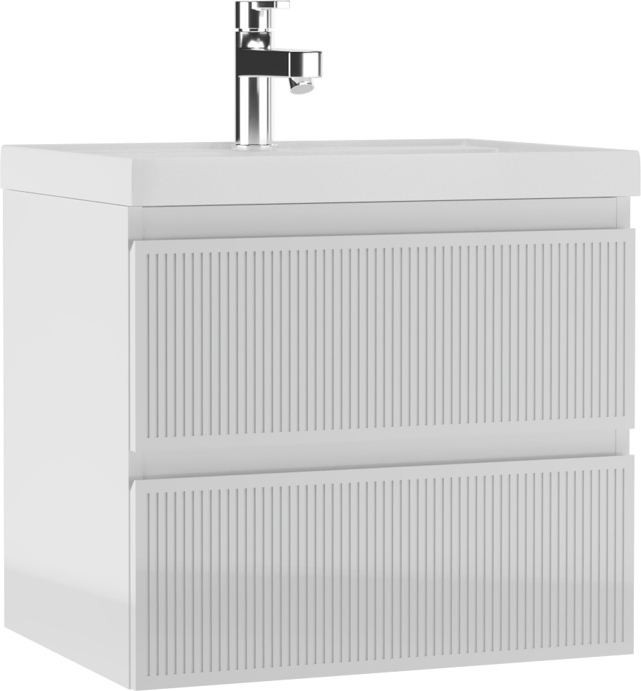 Тумба под раковину без столешницы Домино Tower 60 белая