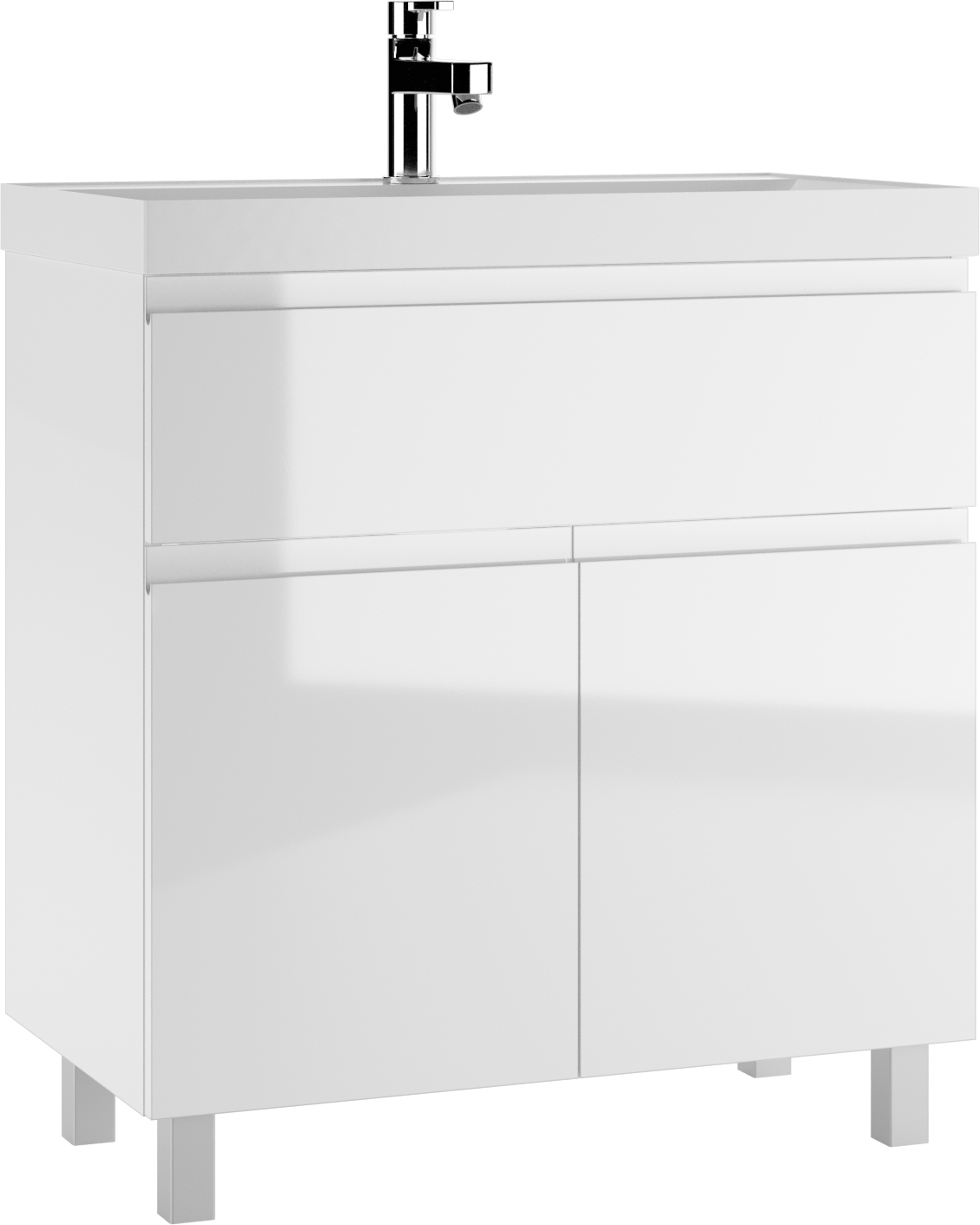 Тумба под раковину без столешницы Домино Graffo Unit 80 напольная, белая