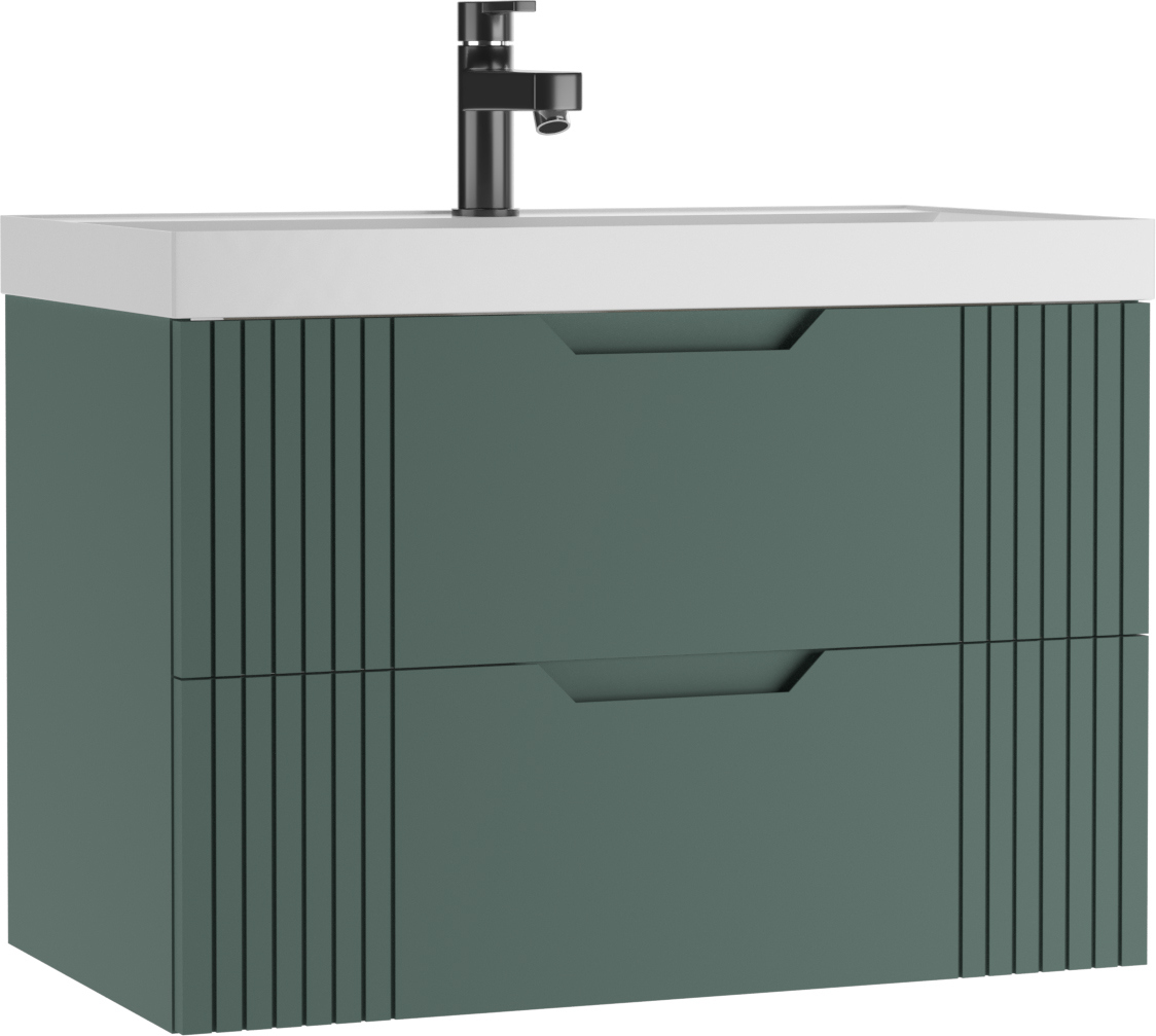 Тумба под раковину без столешницы Домино Garden 80 зеленая