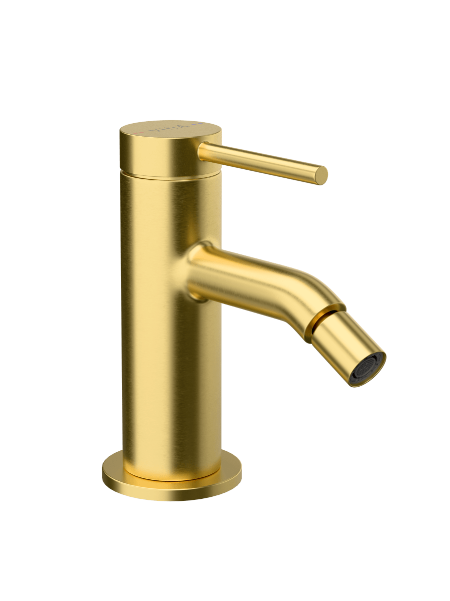 Смеситель для биде VitrA Minimax Round A4353625EXP брашированное золото