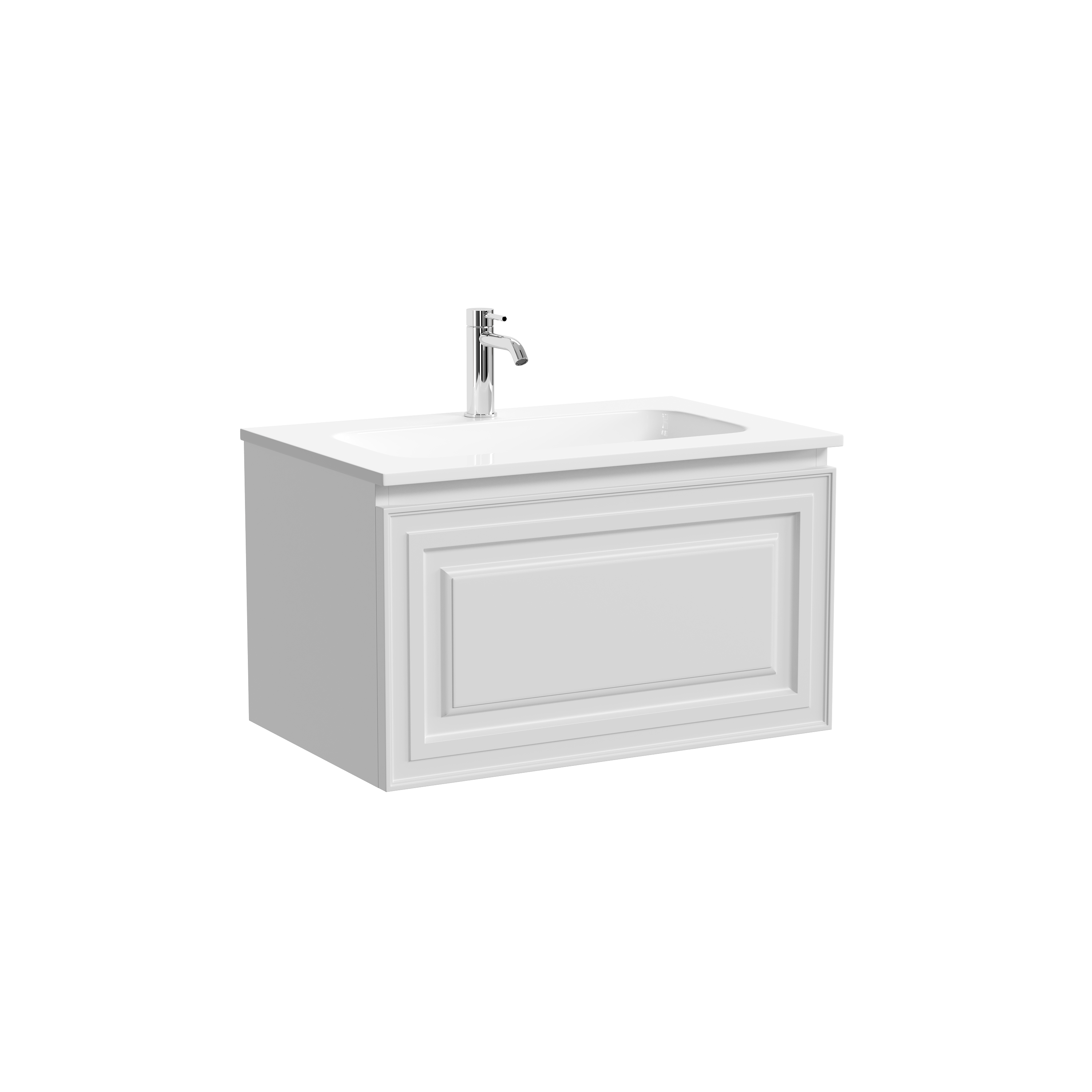 Тумба с раковиной Sancos Very 70 подвесная, bianco, раковина CN7031