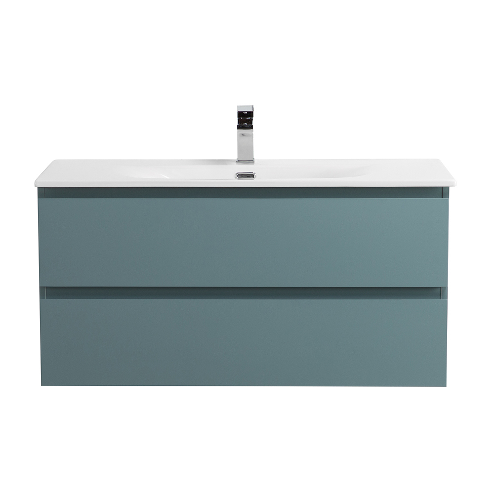 Тумба с раковиной BelBagno Kraft 100 подвесная, матовая голубая, раковина bb-8099-100