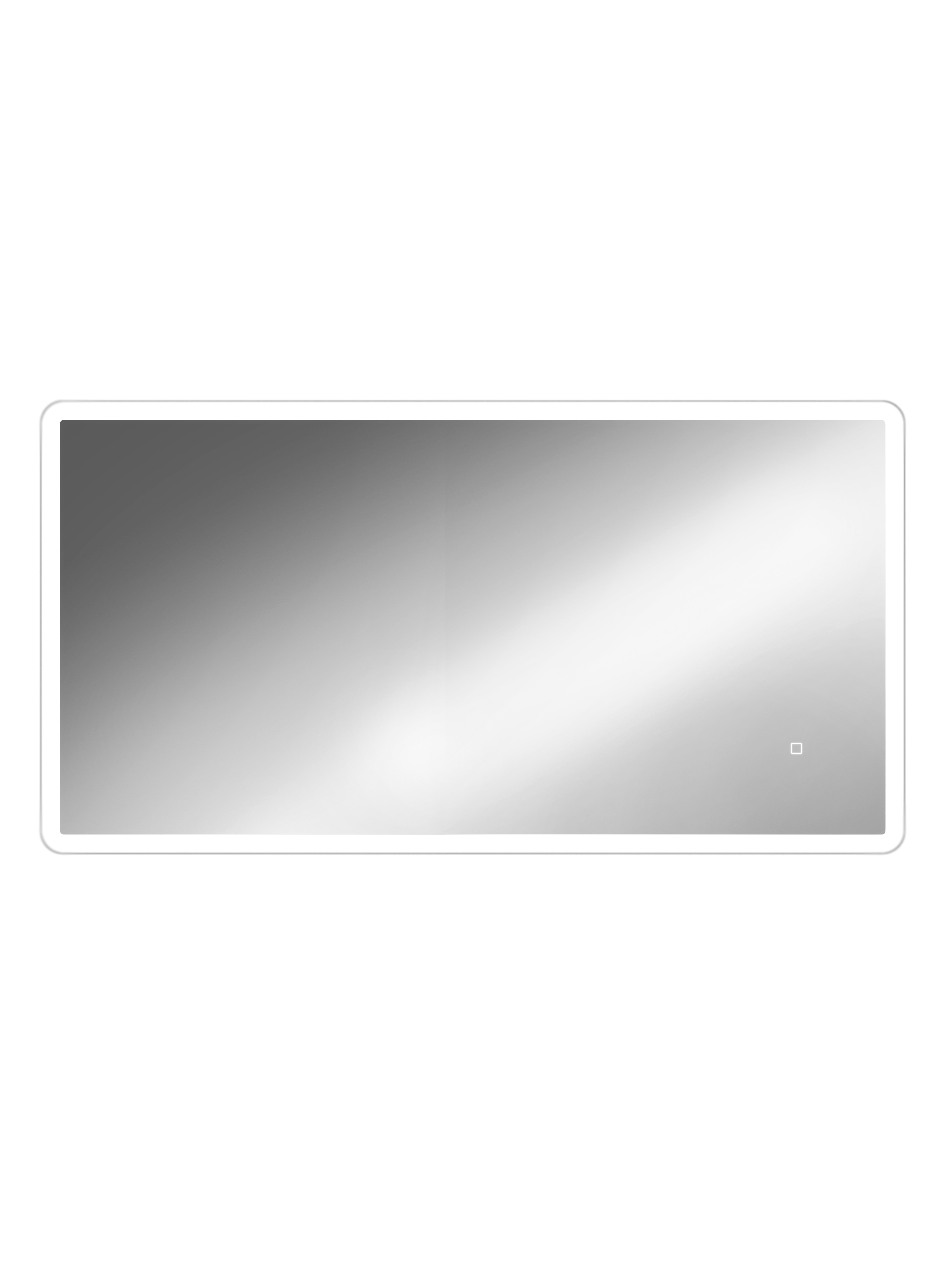 Зеркало Домино Графо (Grafo) 100 с подсветкой, белый глянец