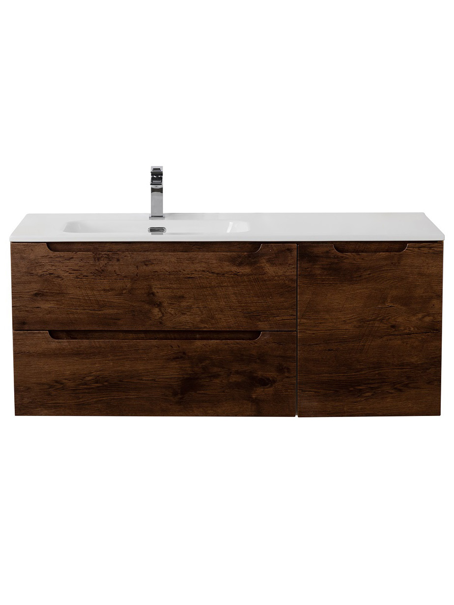 Тумба с раковиной BelBagno Etna L, 120 2 ящика, дверца, rovere moro