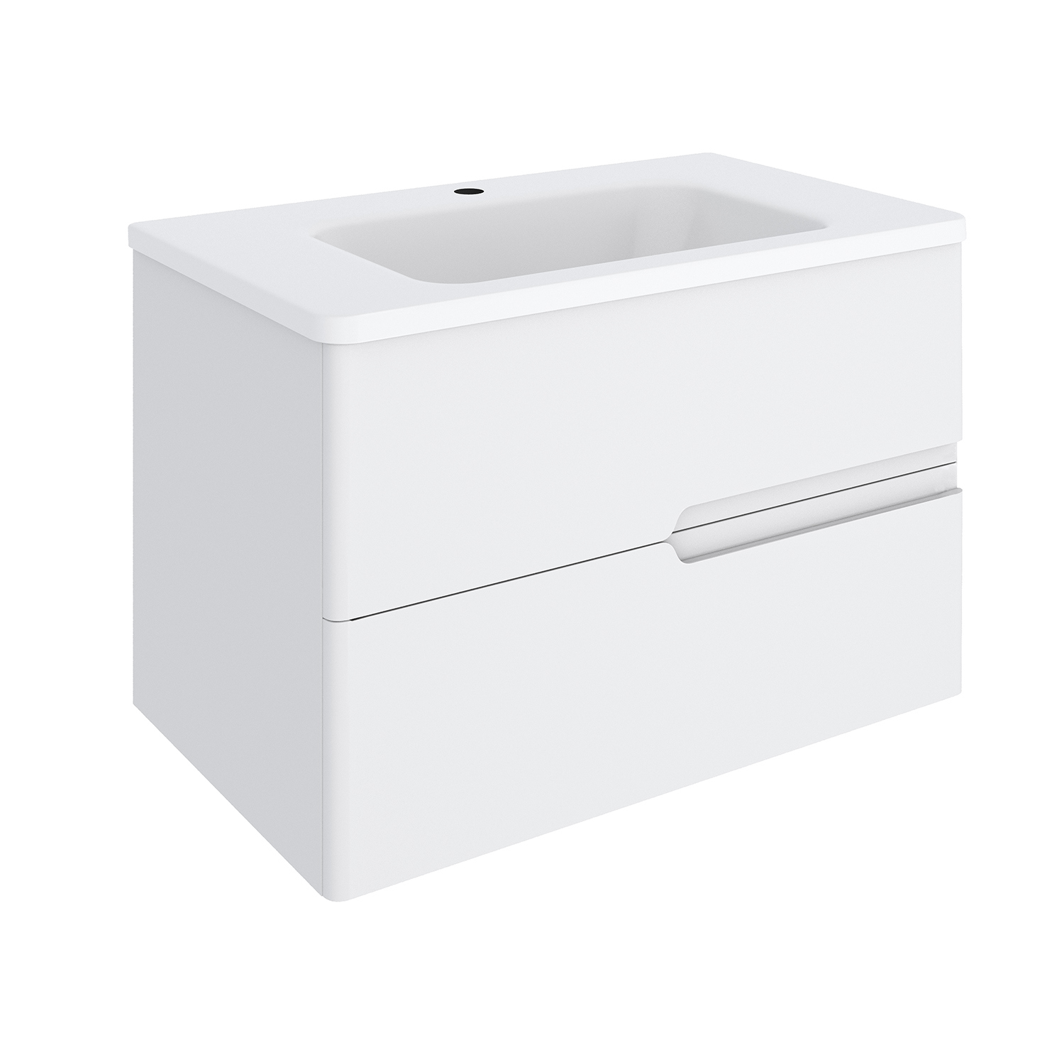 Тумба под раковину без столешницы Aqua de Marco Palermo 80 подвесная, 2 ящика, глянцевая белая