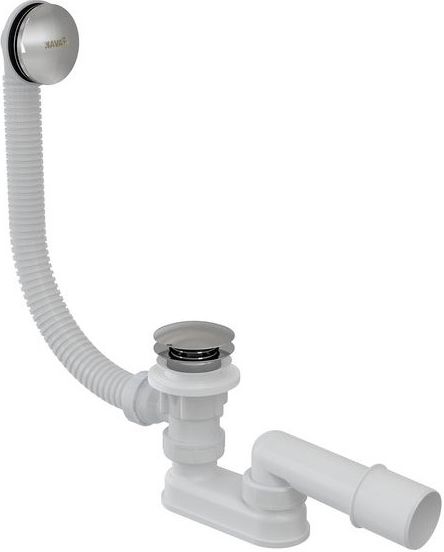 Слив-перелив для ванны Ravak X01472 52 мм, клик-клак, хром, с сифоном