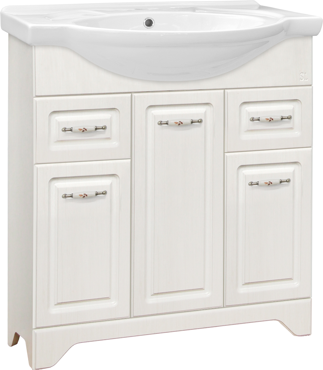 Тумба под раковину без столешницы Style Line Олеандр-2 75 Люкс, рельеф пастель