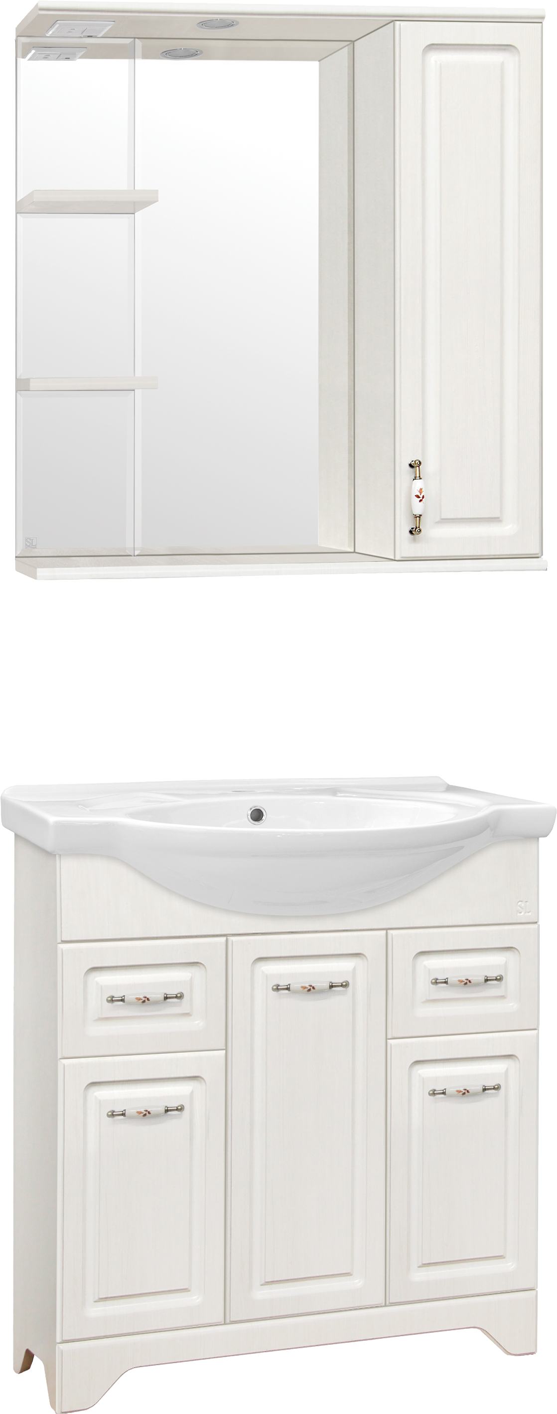 Мебель для ванной комнаты Style Line Олеандр-2 75 Люкс, рельеф пастель