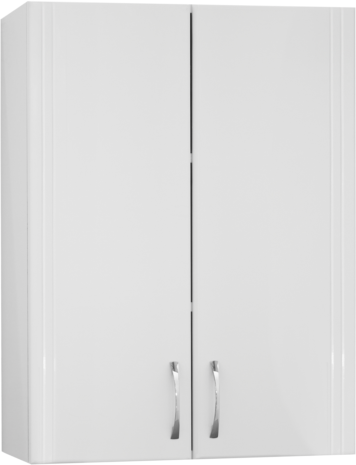 Шкаф в ванную Style Line Эко Стандарт 60 подвесной, глянцевый белый, фурнитура хром