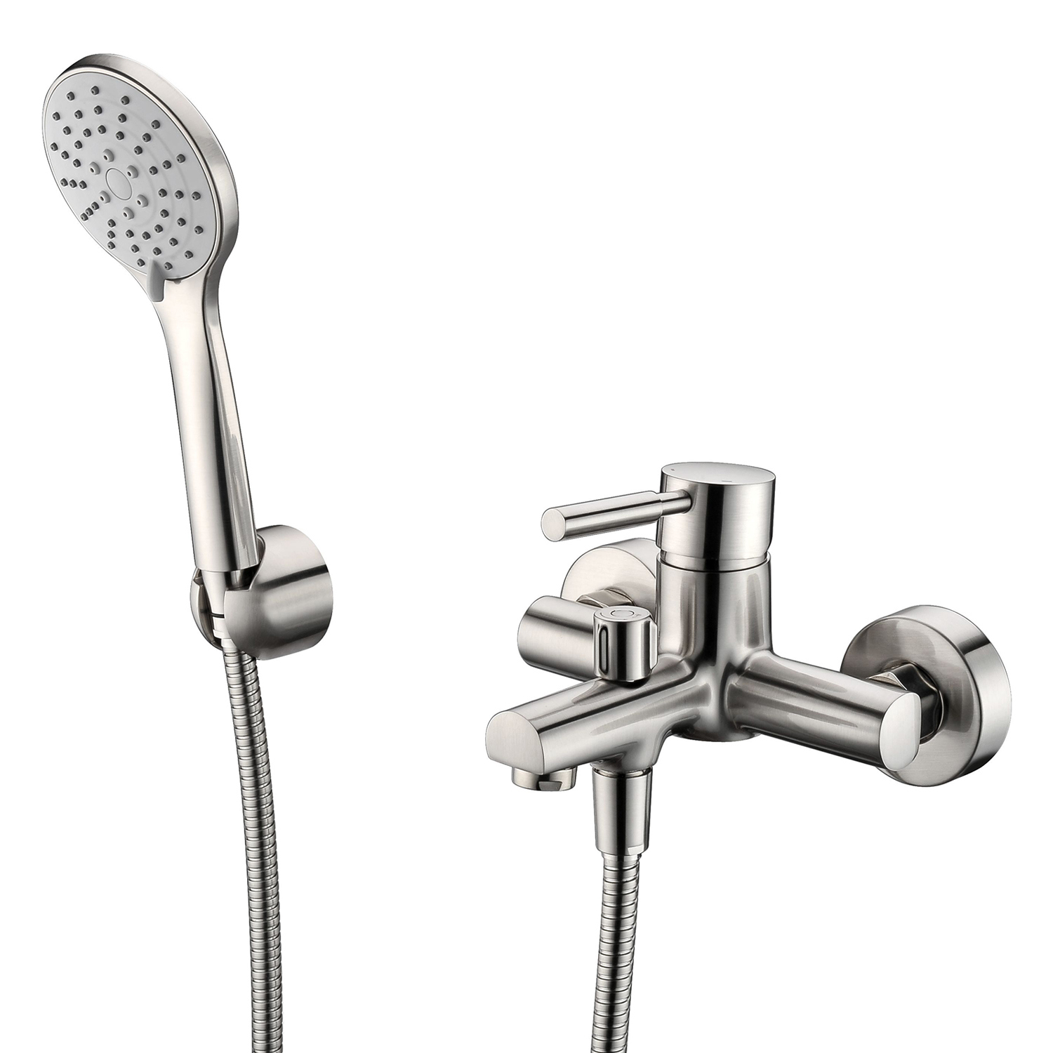 Смеситель для ванны с душем Wasserkraft Wern 4201 матовый хром