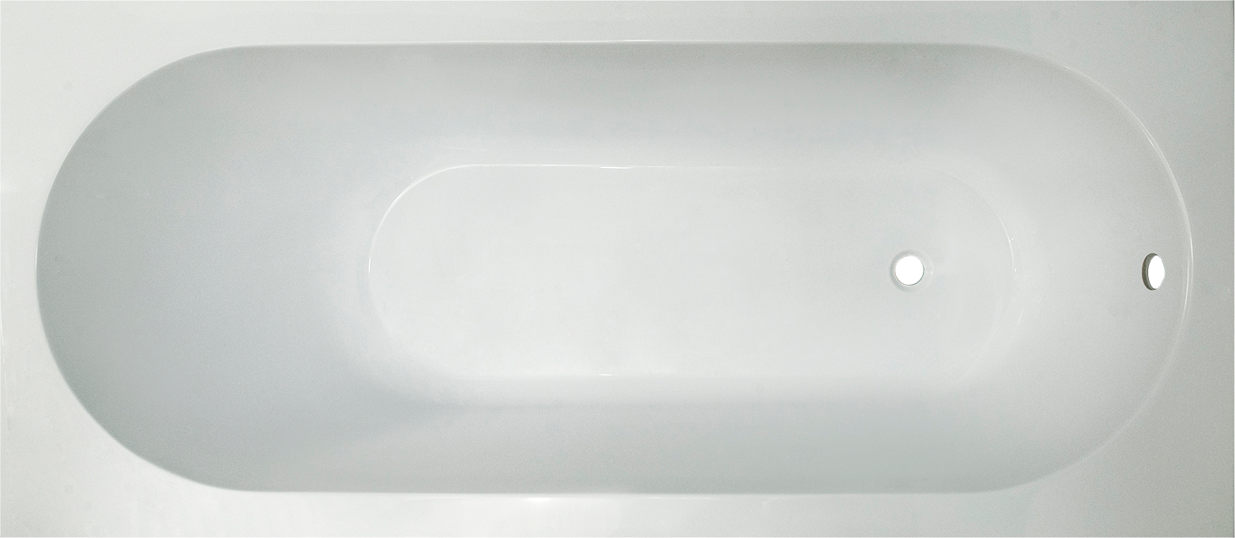 Ванна из искусственного камня Marmo Bagno Лючия 170x75 см, пристенная, белая, на ножках