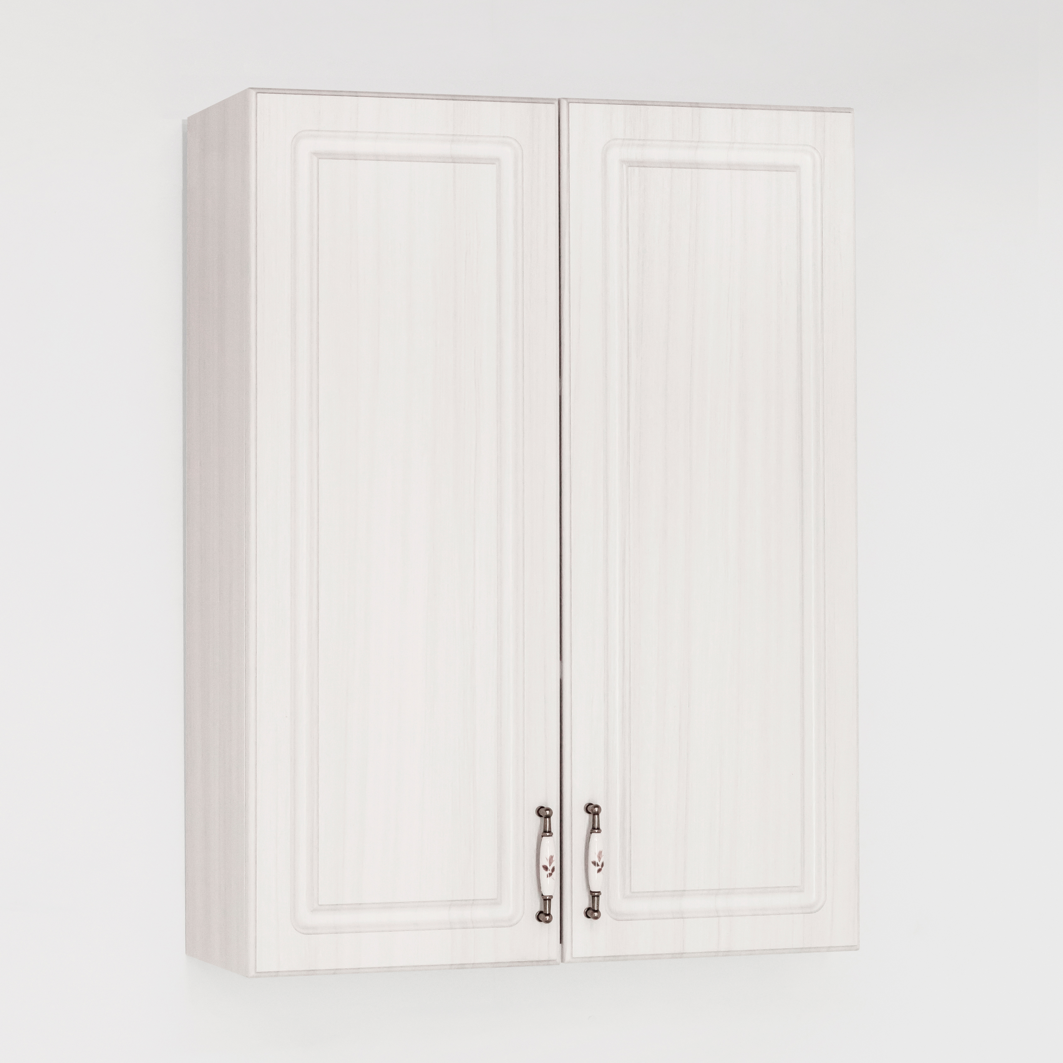 Шкаф в ванную Style Line Олеандр-2 60 подвесной, рельеф пастель, фурнитура белая, бронза