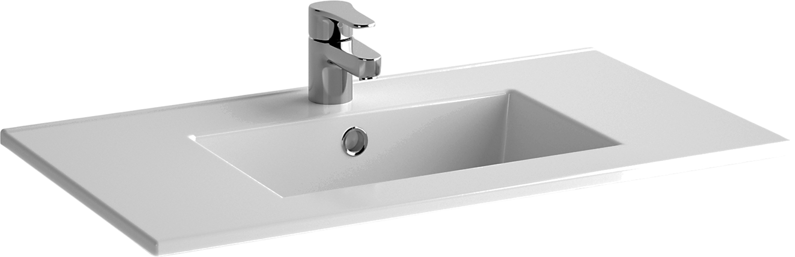 Мебельная раковина Jacob Delafon Ola EXTA112-00 81 накладная, белая, прямоугольная, фарфор