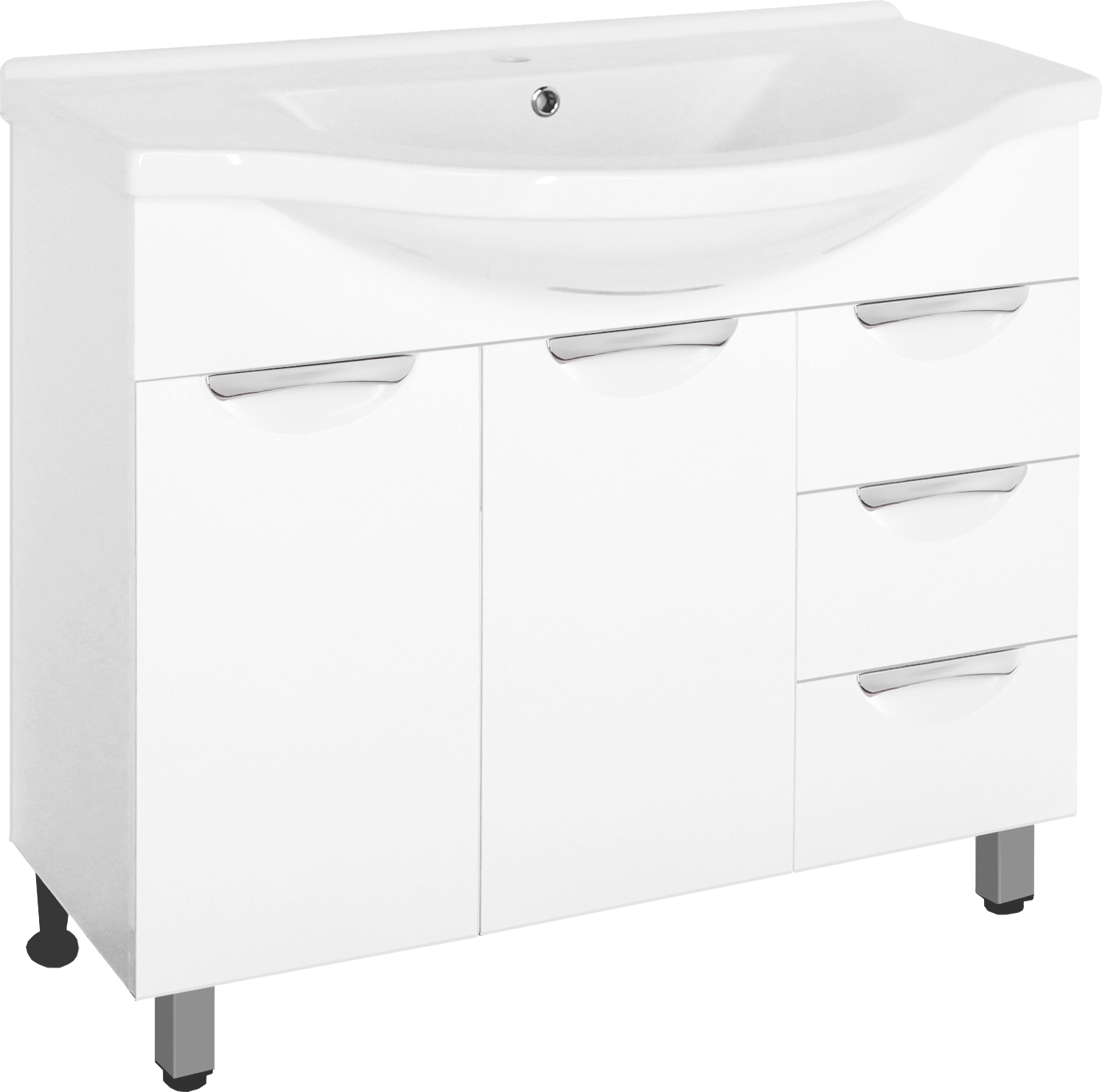 Тумба с раковиной Style Line Жасмин 100 белая