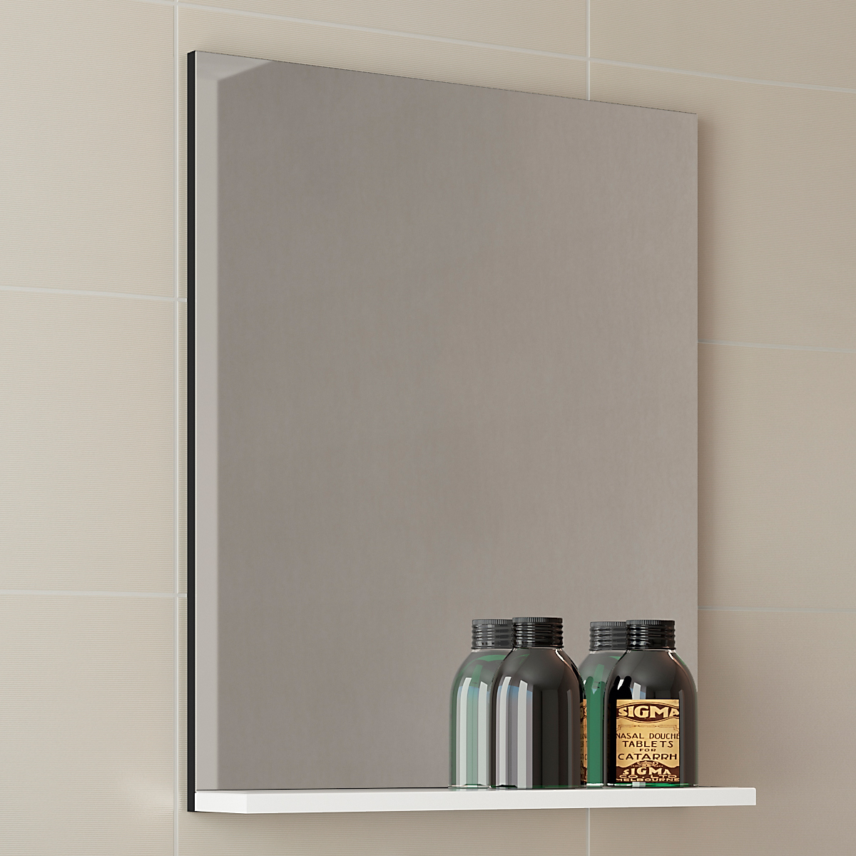 Зеркало Cersanit Мелар (Melar) 50 с полкой